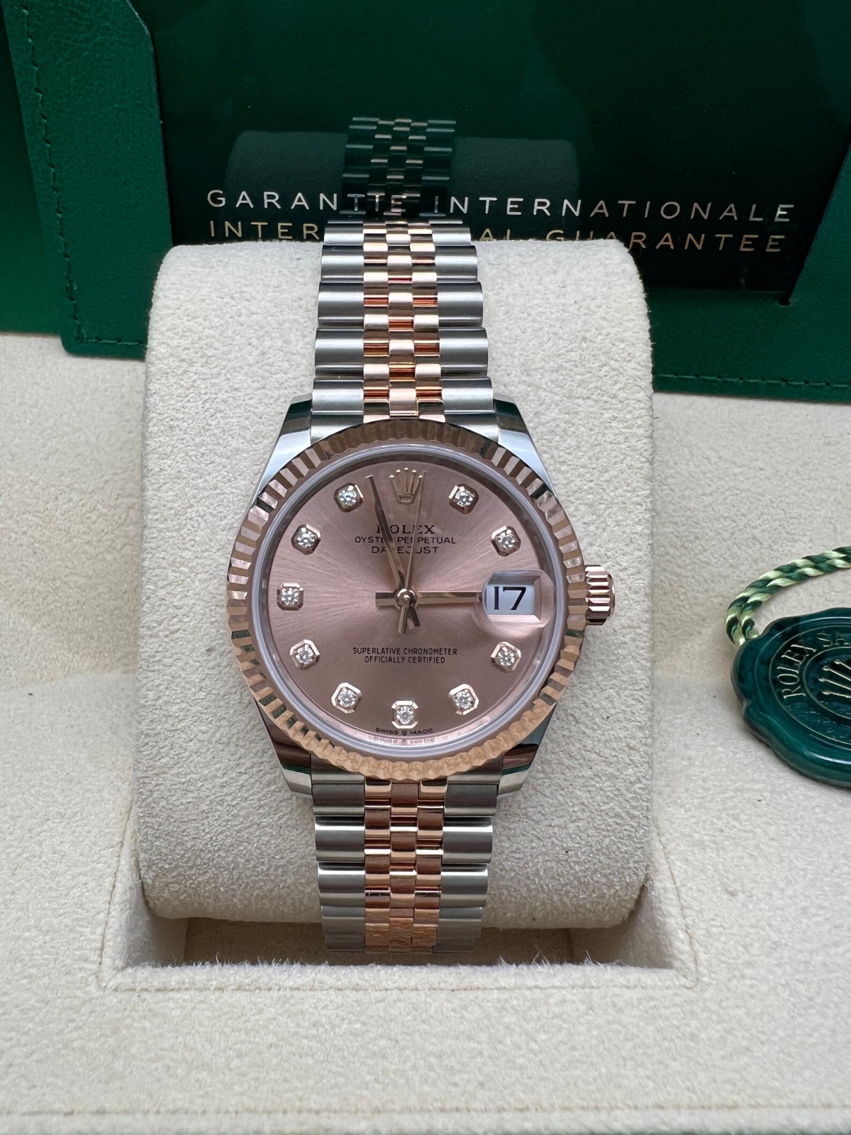 RLX Datejust m278271-0023/0024 Rose 31mm Dial Oyster Bracelet Watch