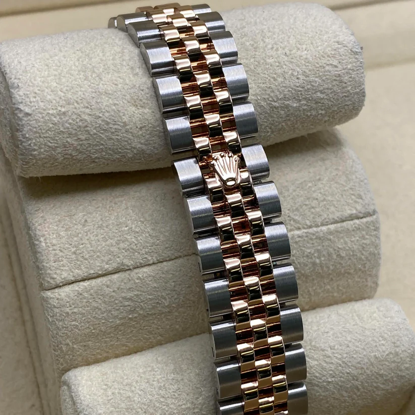 RLX Lady-Datejust 28mm 279171 Chocolate Index Oyster Stainless Steel and Rose Gold