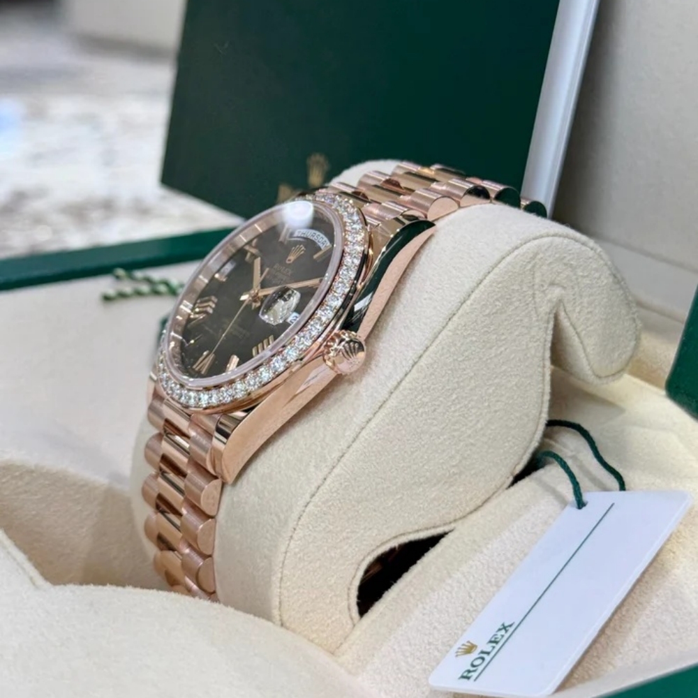 RLX  Day-Date 40mm Slate Ombré Dial and Diamond Bezel 228345rbr-0025