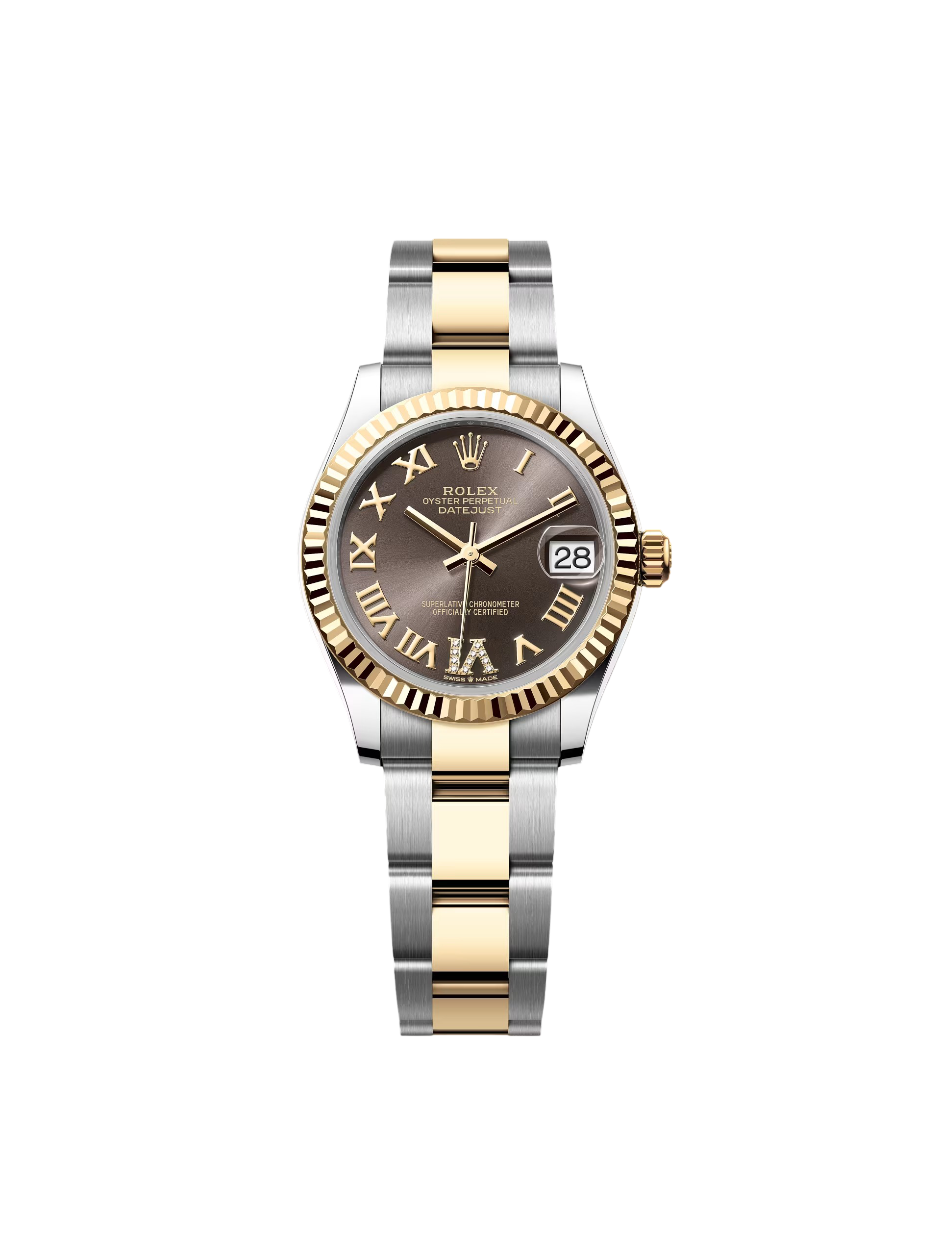 RLX Datejust m278273-0017/0018 31mm Dark Grey Dial Stainless Steel and Yellow Gold Oyster Watch