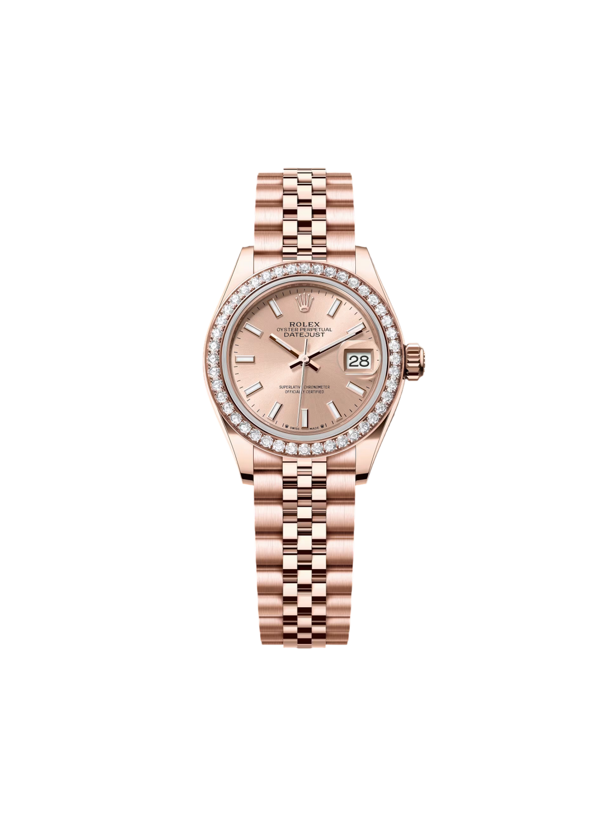 RLX  Lady-Datejust 28mm 279135RBR Rose Dial Jubilee Bracelet