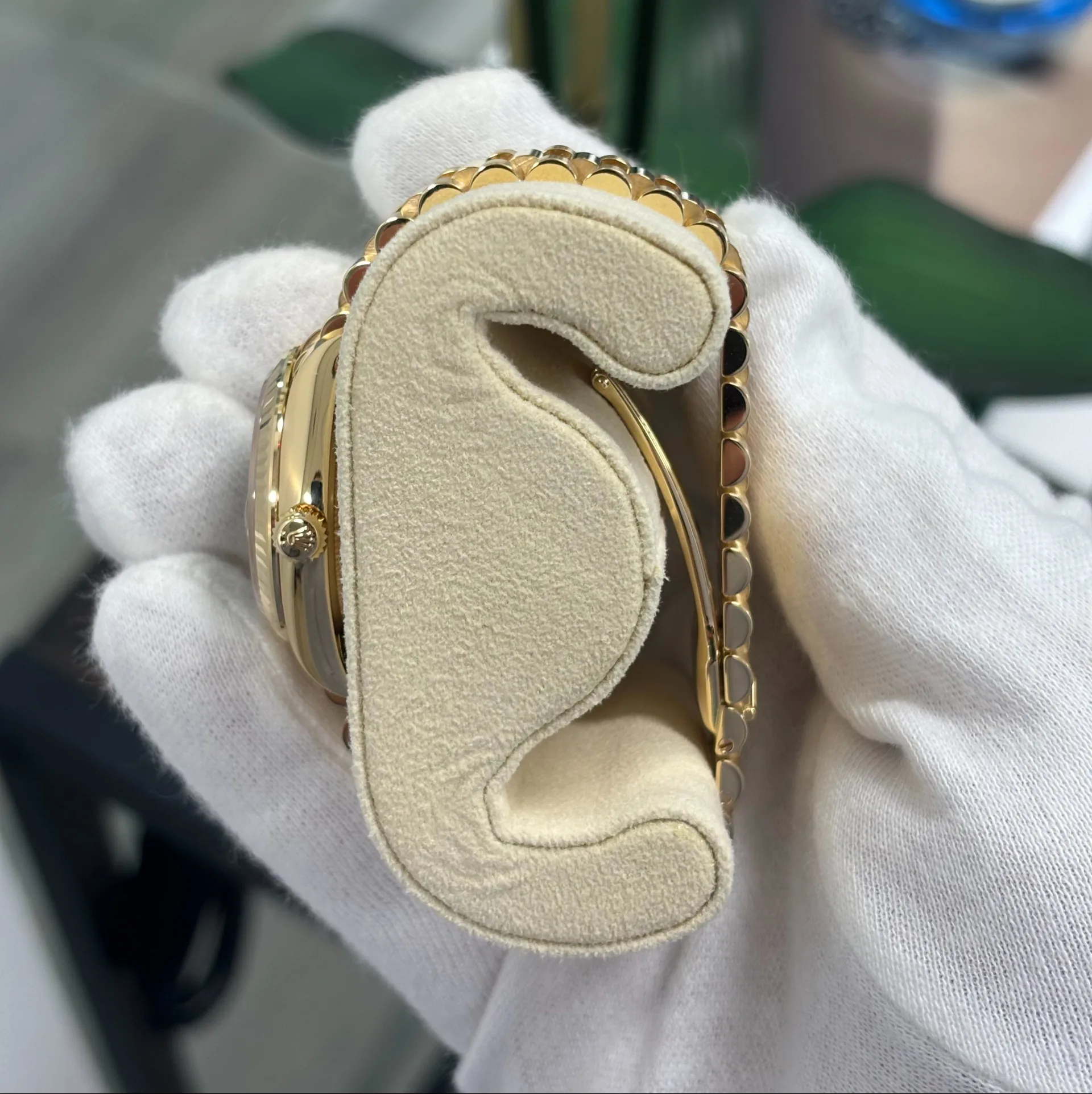 RLX Datejust m278278-0011 Olive Green 31mm Dial President Bracelet Watch