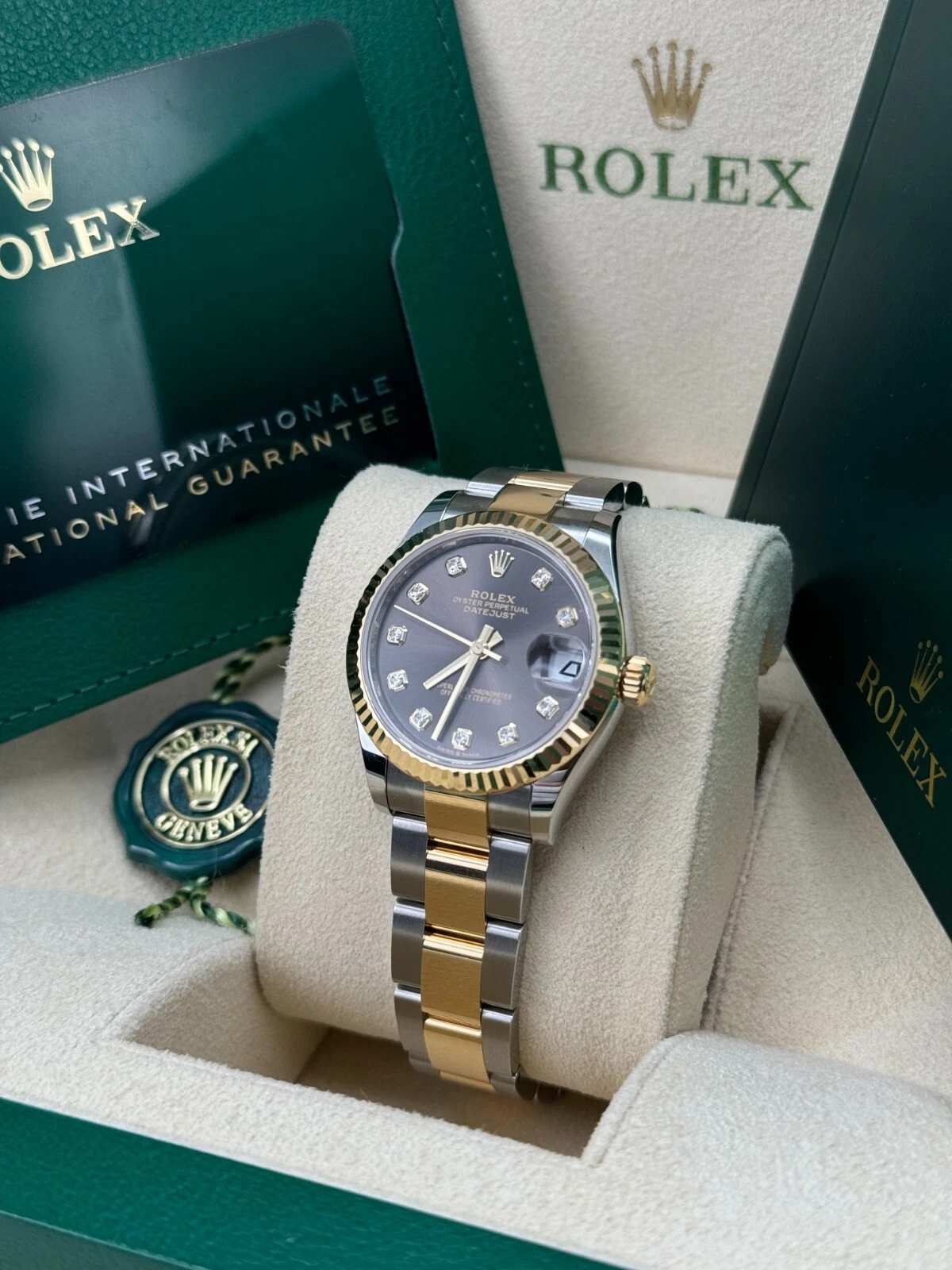 RLX Datejust m278273-0021/0022 31mm Dark Grey Dial Stainless Steel and Yellow Gold Oyster Watch
