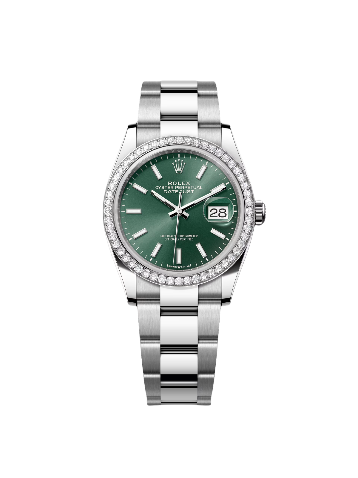 RLX  Datejust 36mm 126284 Green Dial Jubilee Bracelet