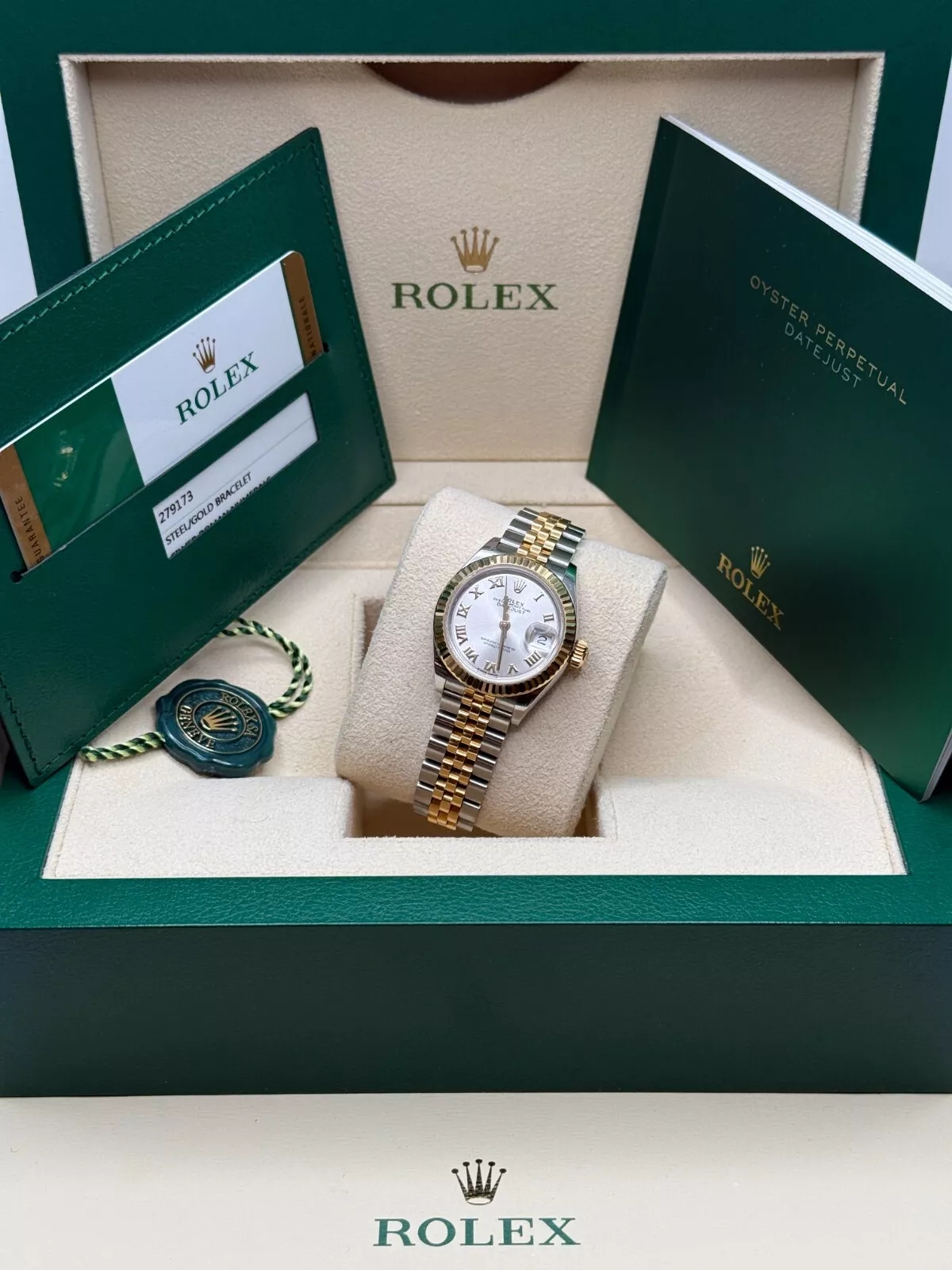 RLX Lady-Datejust 28mm 279173 Silver Roman Dial Oyster Bracelet