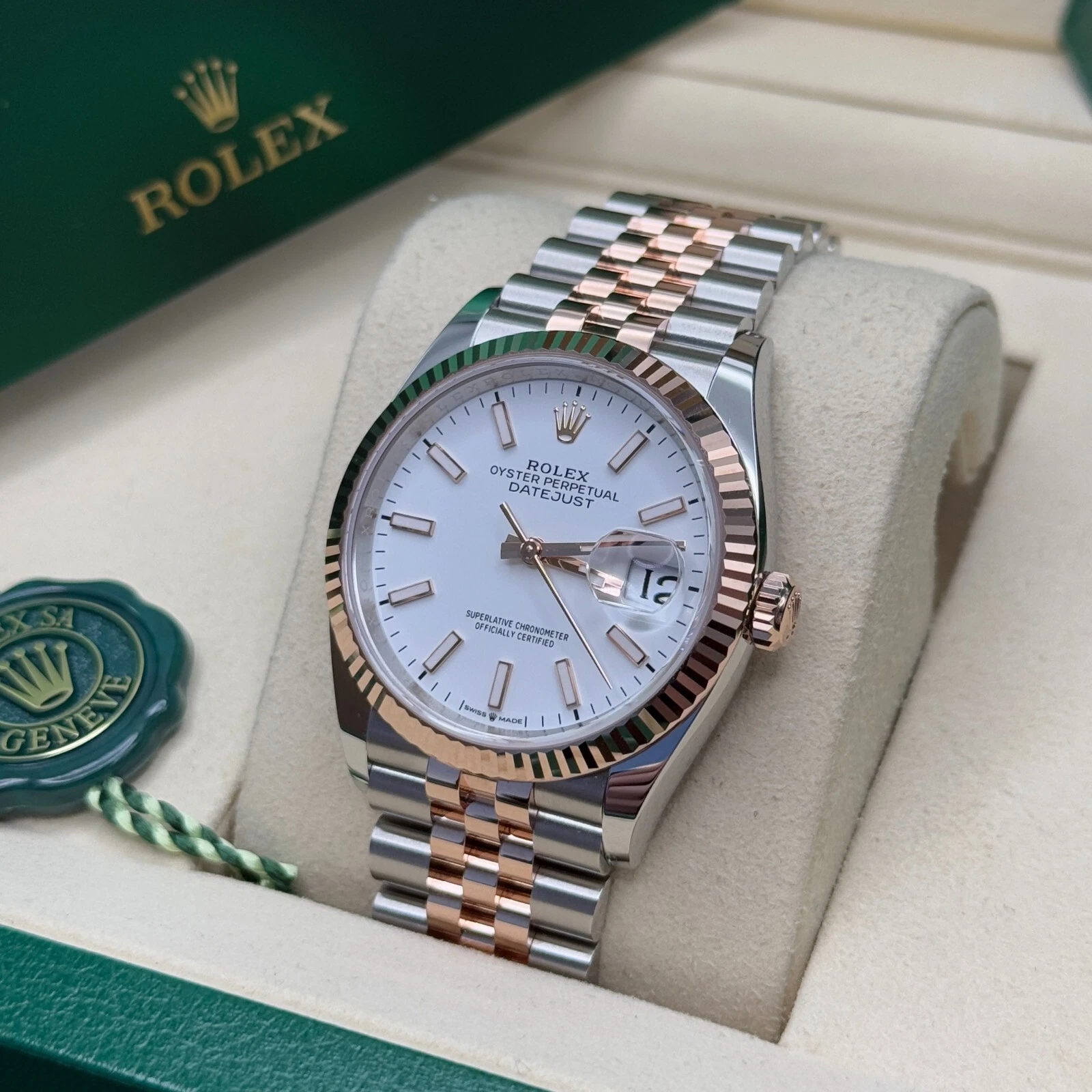 RLX  Datejust 36mm 126231 White Dial Jubilee Bracelet