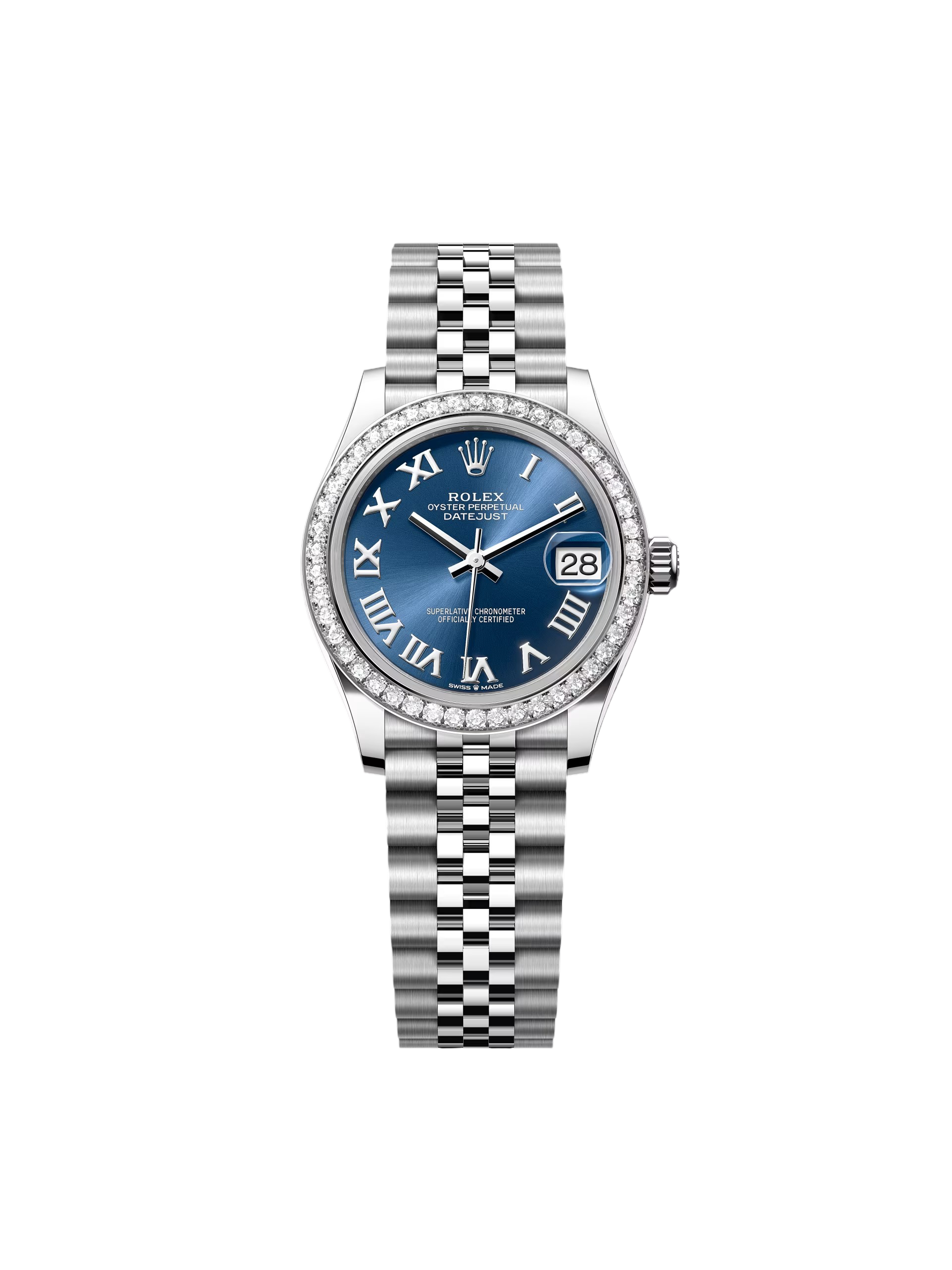 RLX Datejust m278384RBR-0037/0038 Bright Blue 31mm Dial Oyster Watch