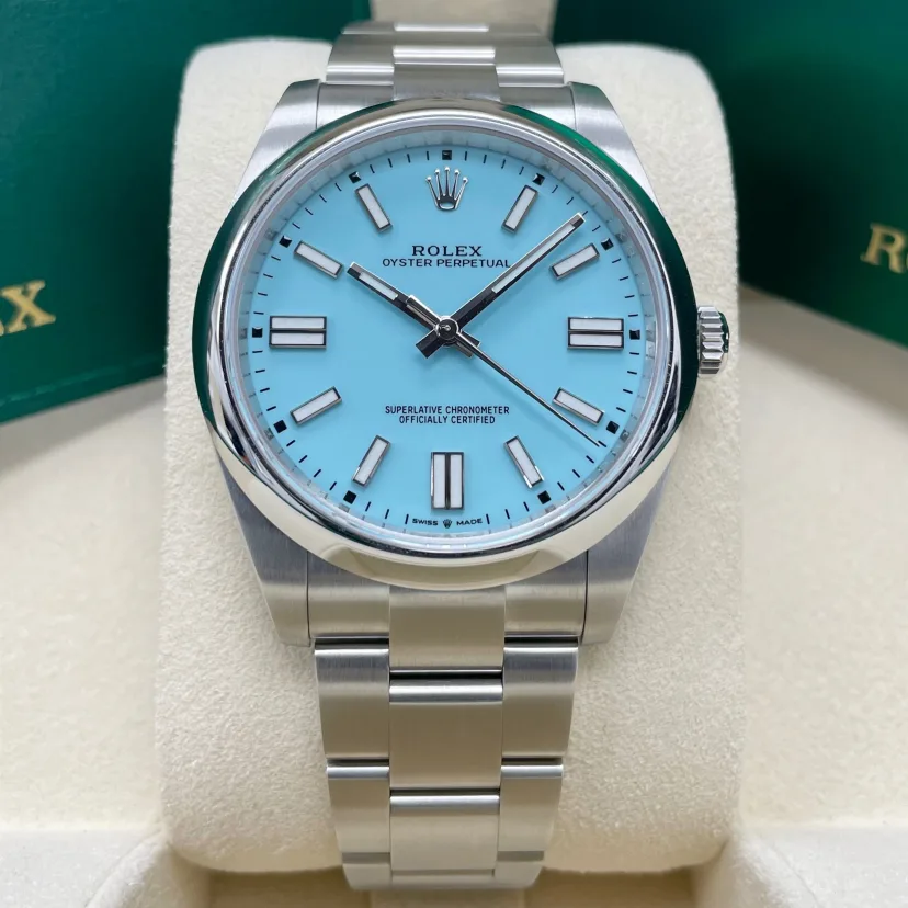 RLX 124300 Oyster Perpetual 41mm Oyster Perpetual Turquoise Index Dial