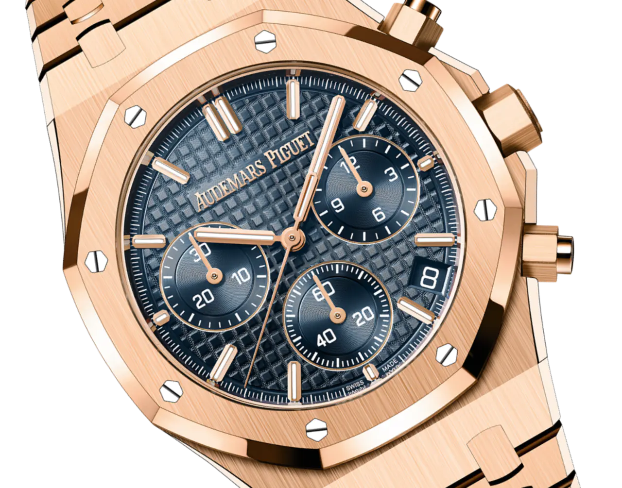 A&P ROYAL OAK Pink Gold “Bleu nuit nuage 50” Dial CHRONOGRAPH 41mm