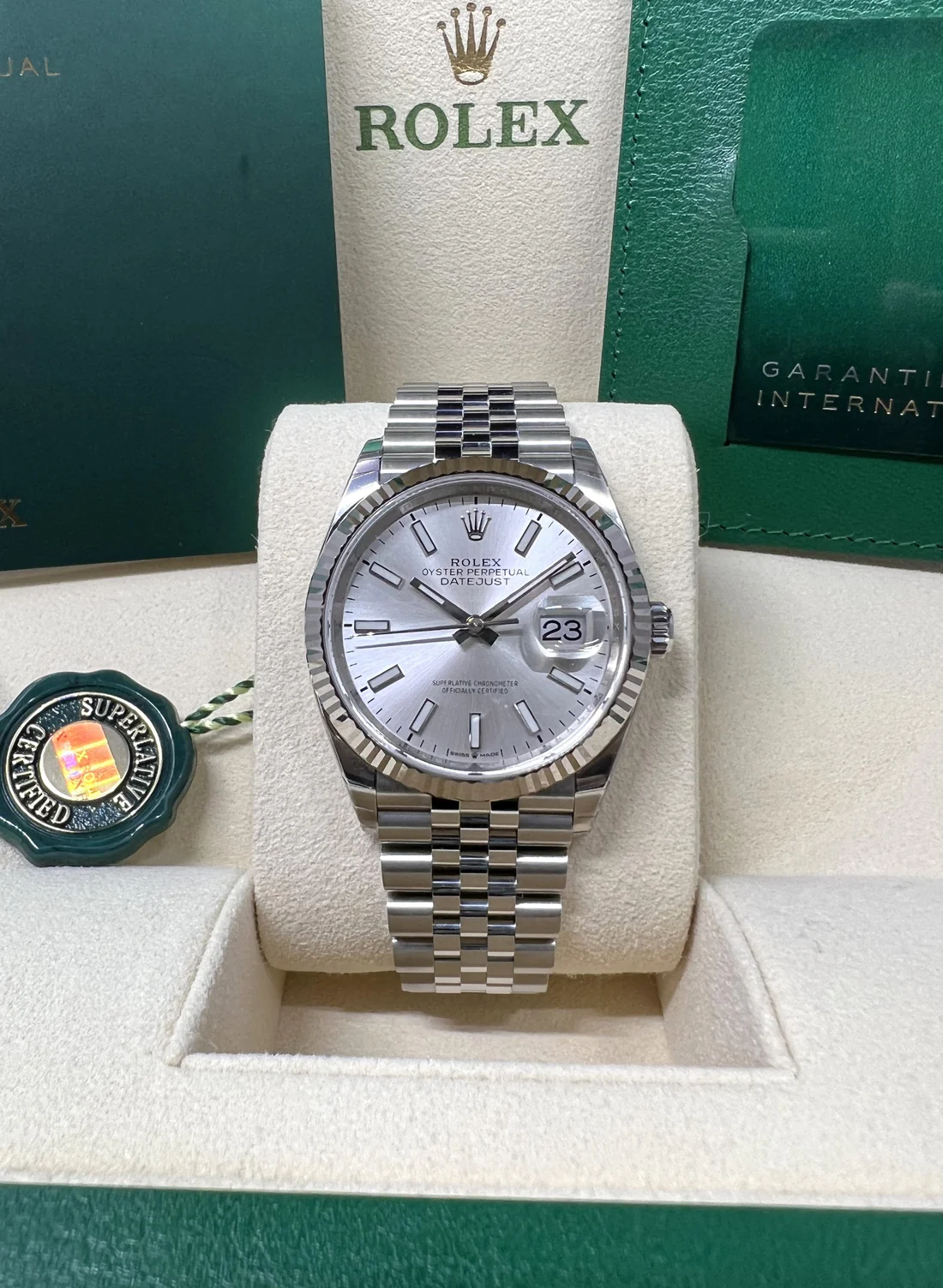 RLX  Datejust 36mm 126234 Silver Index Dial Oyster Stainless Steel