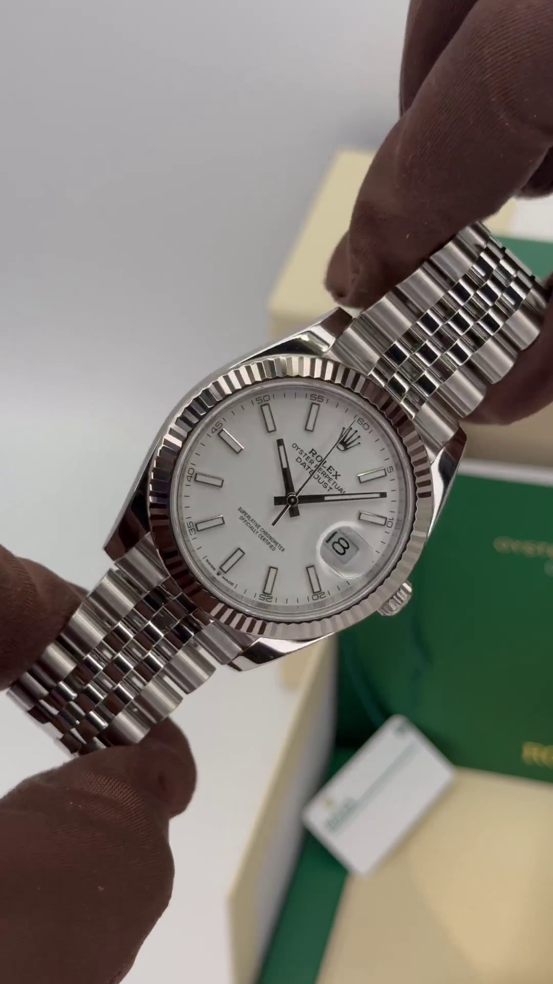 RLX  Datejust 41mm  White Index Oyster Stainless Steel Men’s Watch - 126334