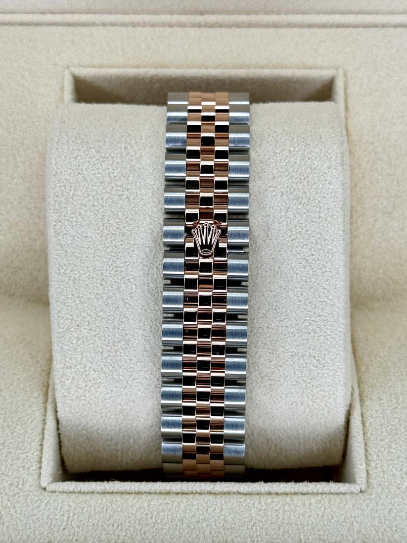 RLX Datejust m278381-0005/0006 Chocolate Roman Diamond 31mm Dial Diamond-Set Bezel and Oyster Bracelet Watch