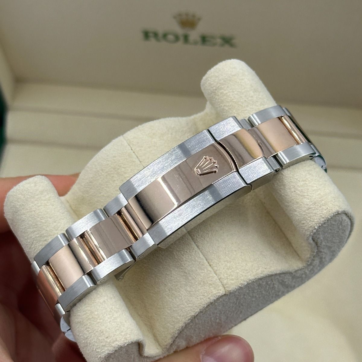 RLX  Datejust 36mm 126281 Slate Fluted Motif Diamond Dial Diamond Bezel and Oyster Bracelet