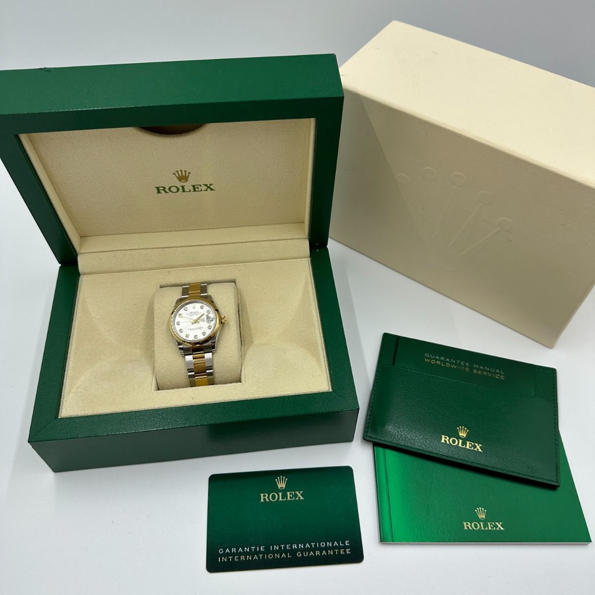 RLX Datejust m278243-0019/0020 31mm Silver Dial Yellow Rolesor Oyster Watch