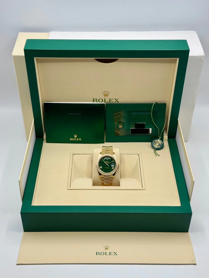RLX Day-Date 40mm 228398TBR-0039 Green Dial President Watch