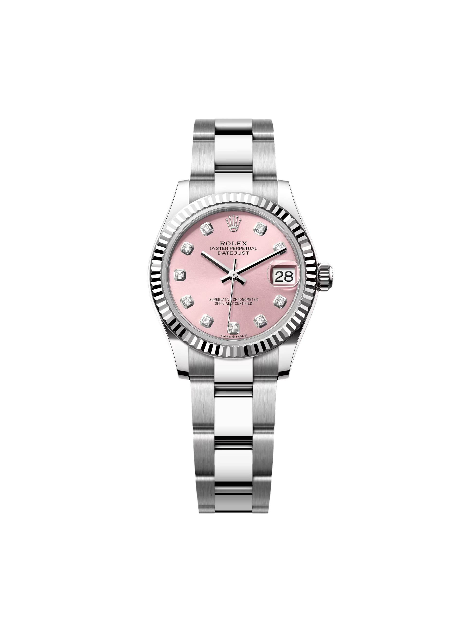 RLX Datejust m278274-0031/0032 Pink 31mm Dial Oyster Watch