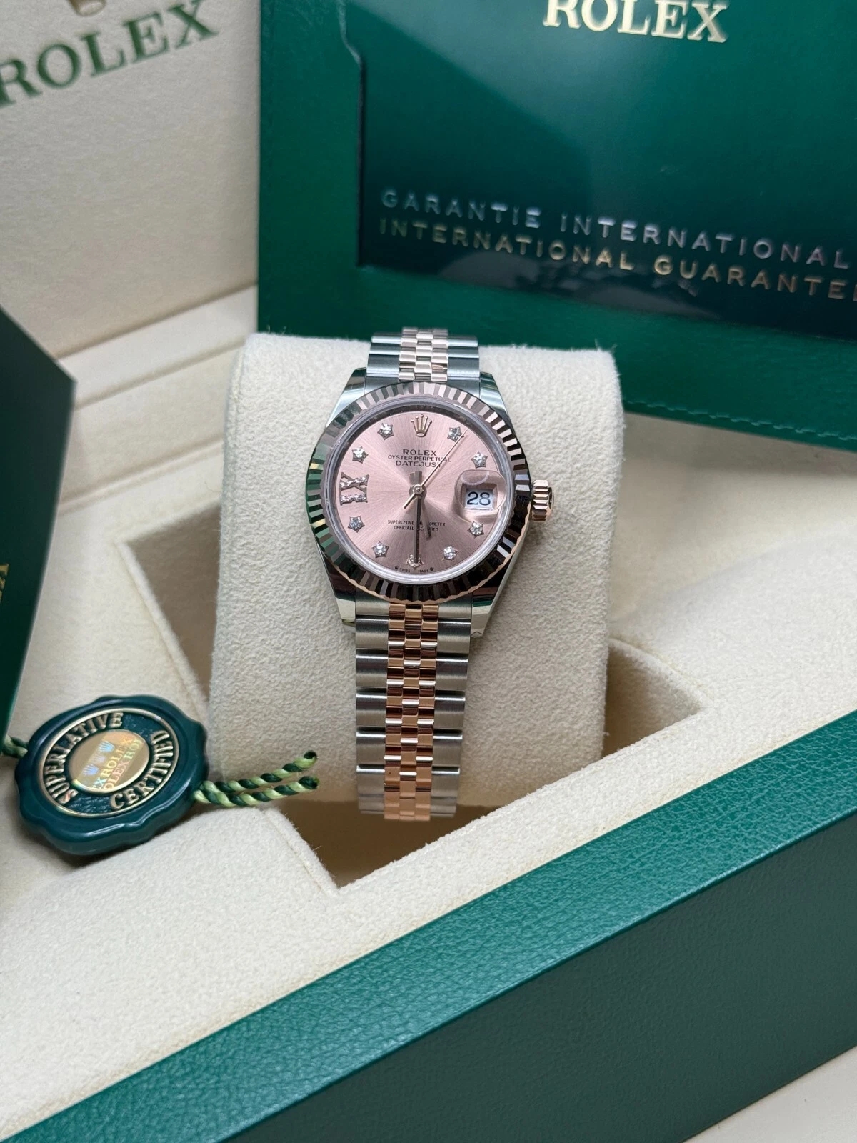 RLX Lady-Datejust 28mm 279171 Rose-colour Diamond Set Oyster Stainless Steel and Rose Gold