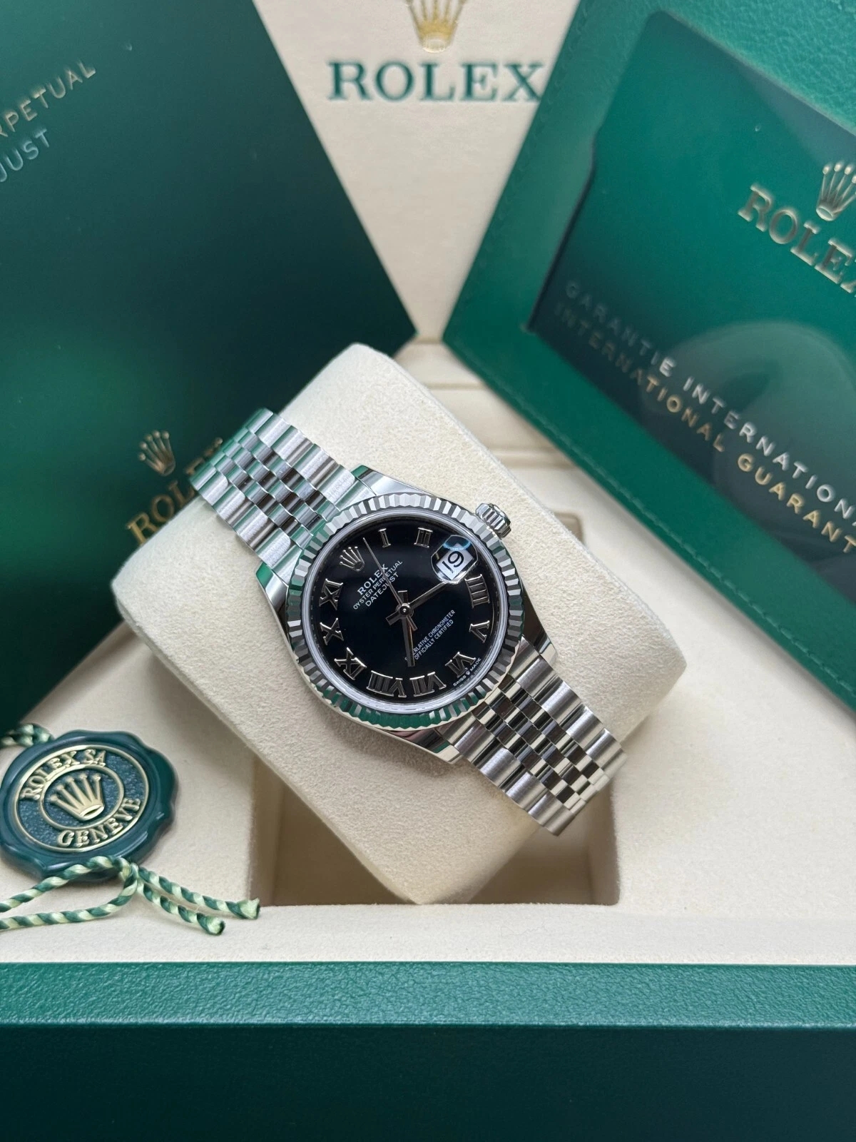 RLX Datejust m278274-0001/0002 Bright Black Dial 31mm Oyster Bracelet