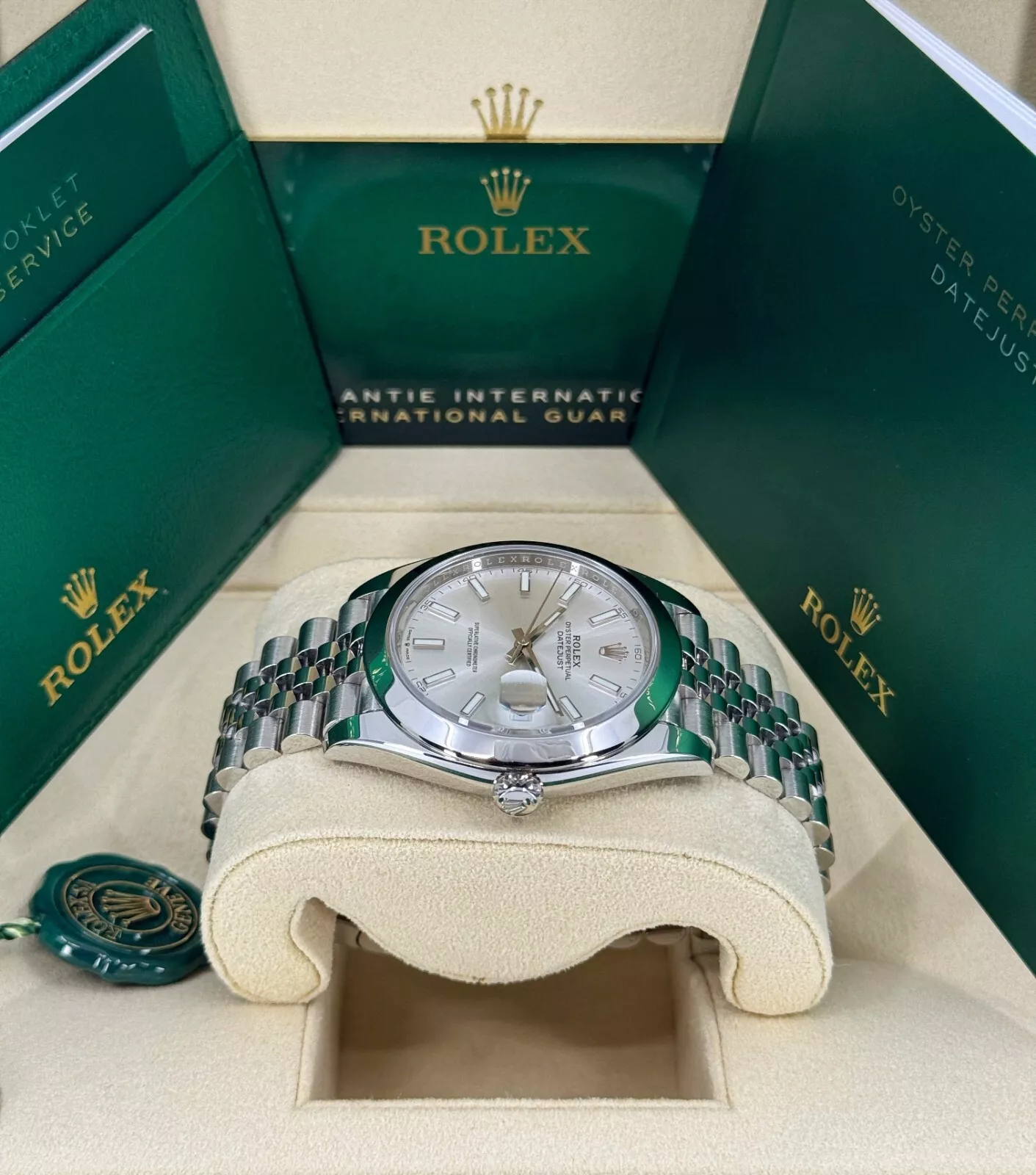 RLX Datejust 41mm 126300 Silver Index Jubilee Stainless Steel Watch