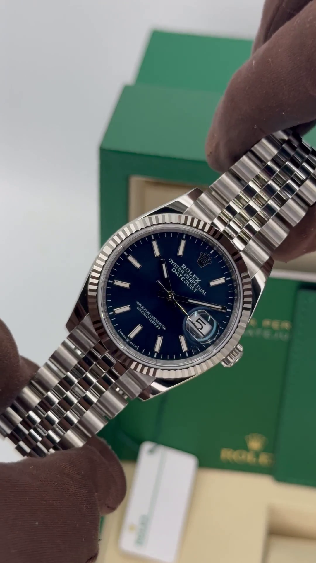 RLX  Datejust 36mm 126234 Blue Index Dial 36mm Oyster Stainless Steel