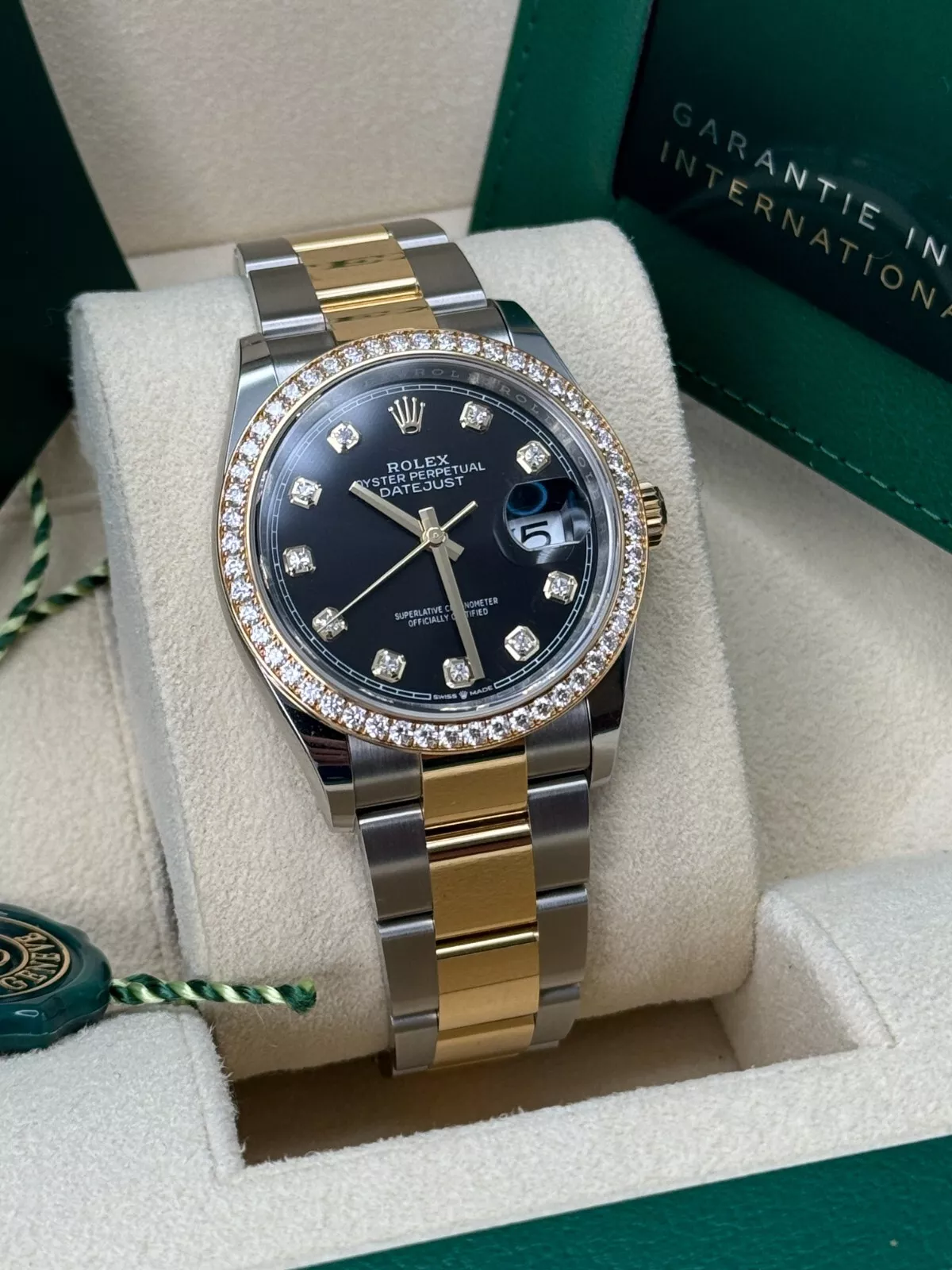 RLX  Datejust 36mm 126283 Bright Black Dial Oyster Bracelet Watch