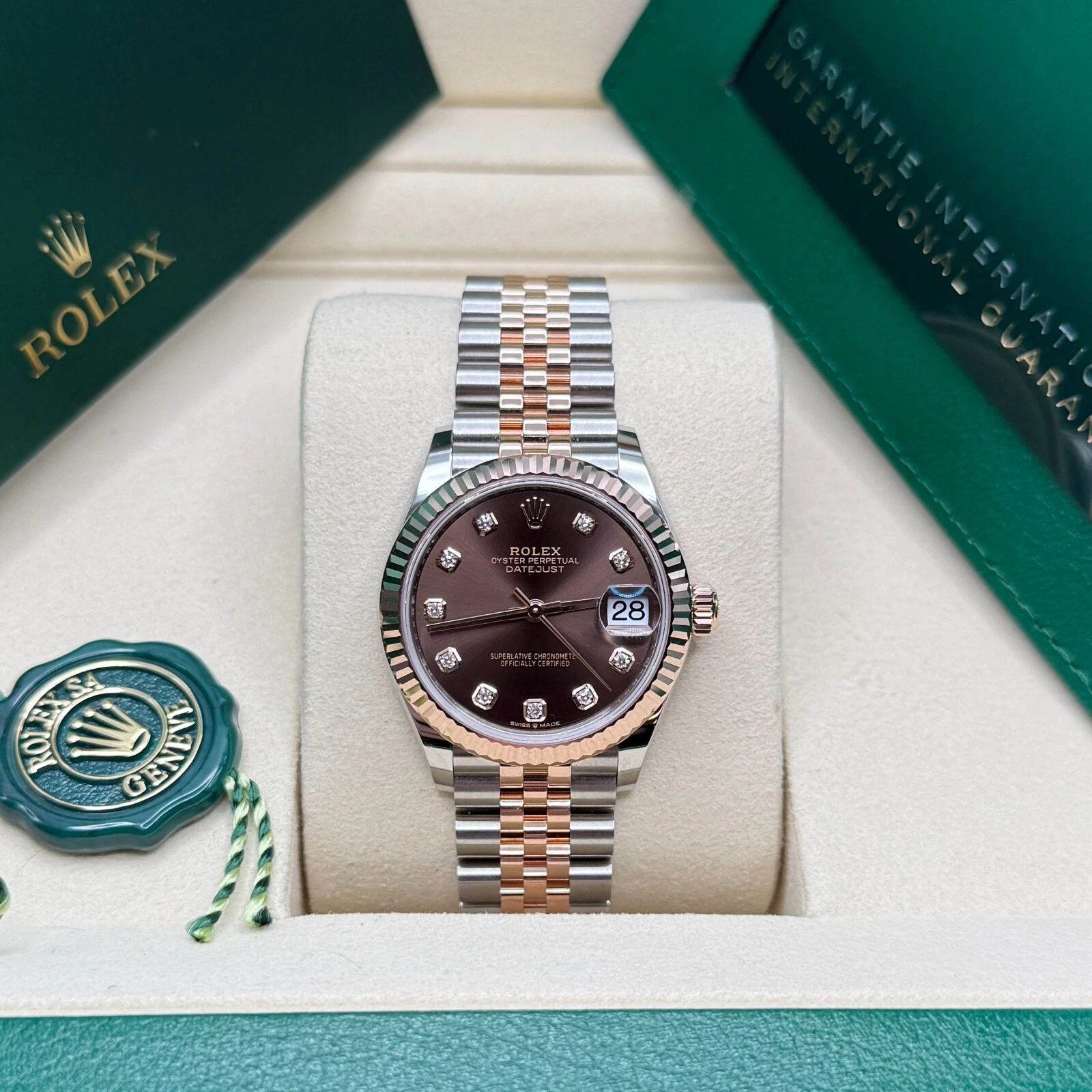 RLX Datejust m278271-0027/0028 Chocolate 31mm Dial Oyster Bracelet Watch