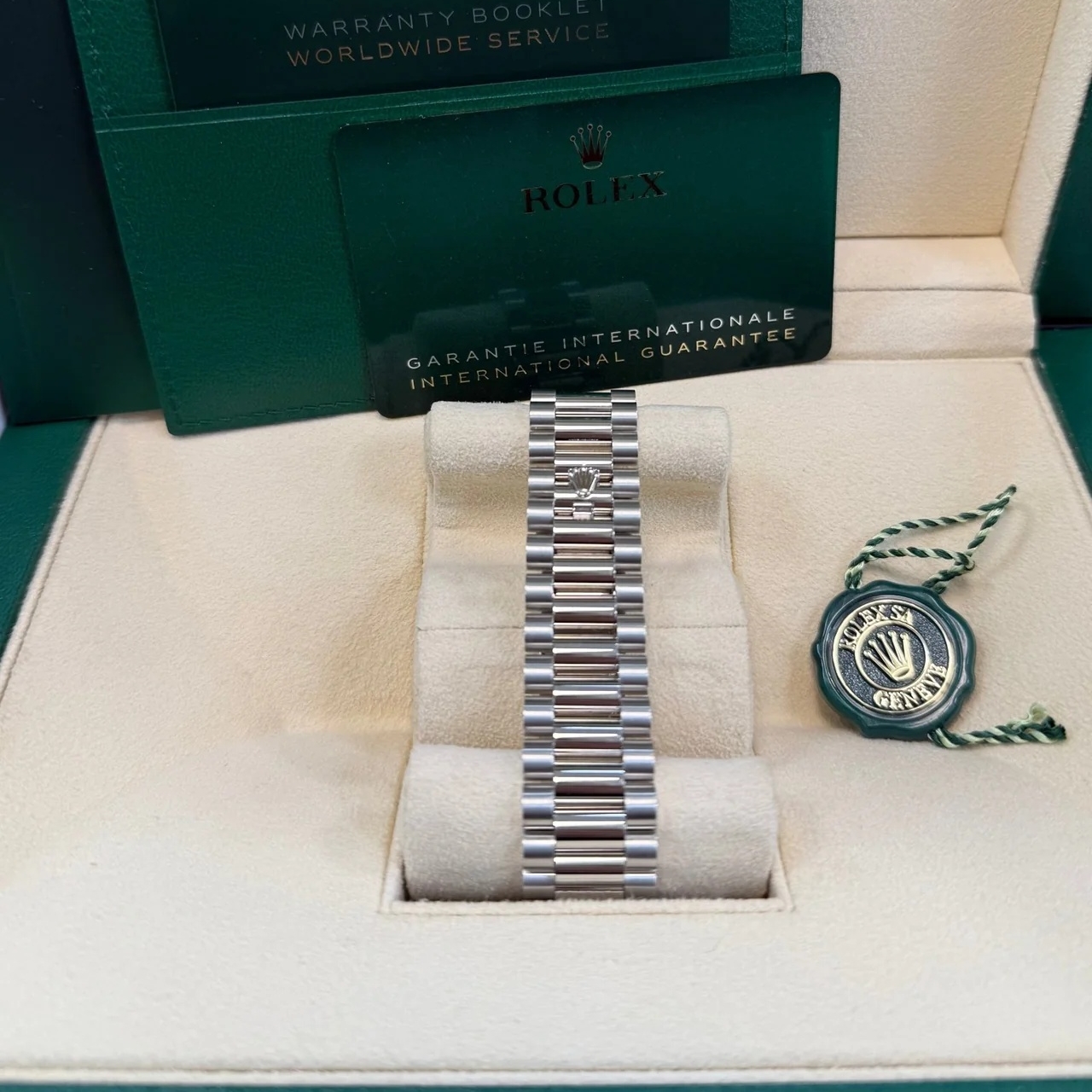 RLX Day-Date 40mm 228396TBR-0020 Green Roman Dial