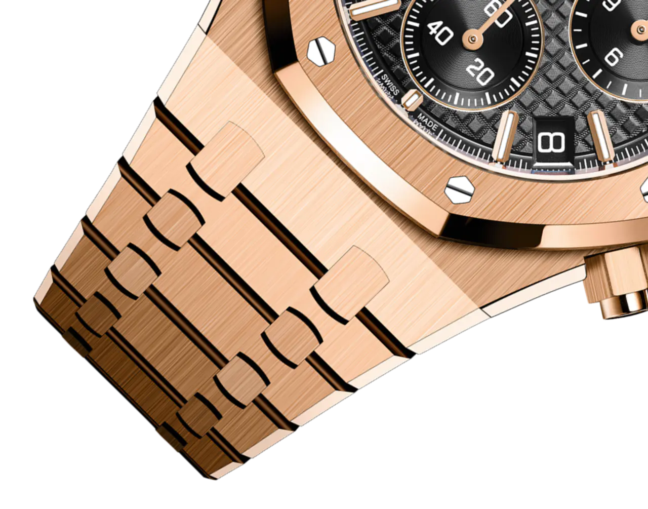 A&P ROYAL OAK Pink Gold Black Dial CHRONOGRAPH 41mm