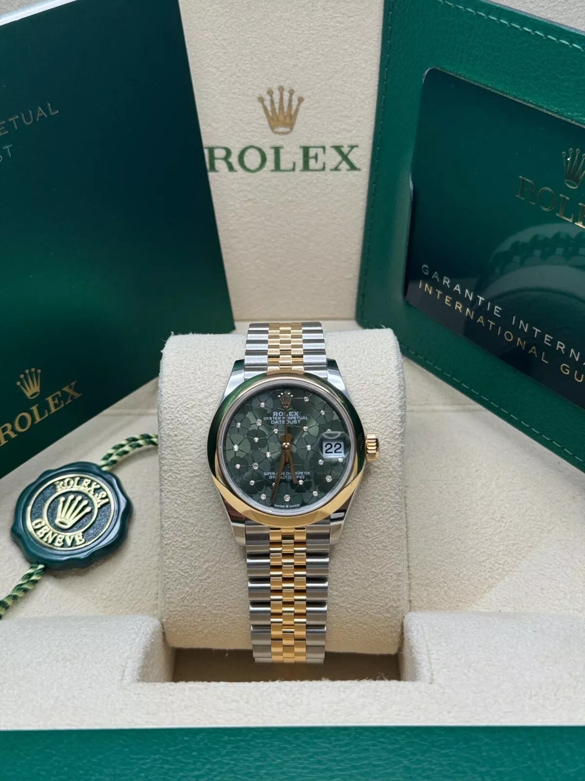 RLX Datejust m278243-0031/0032 31mm Green Dial watch