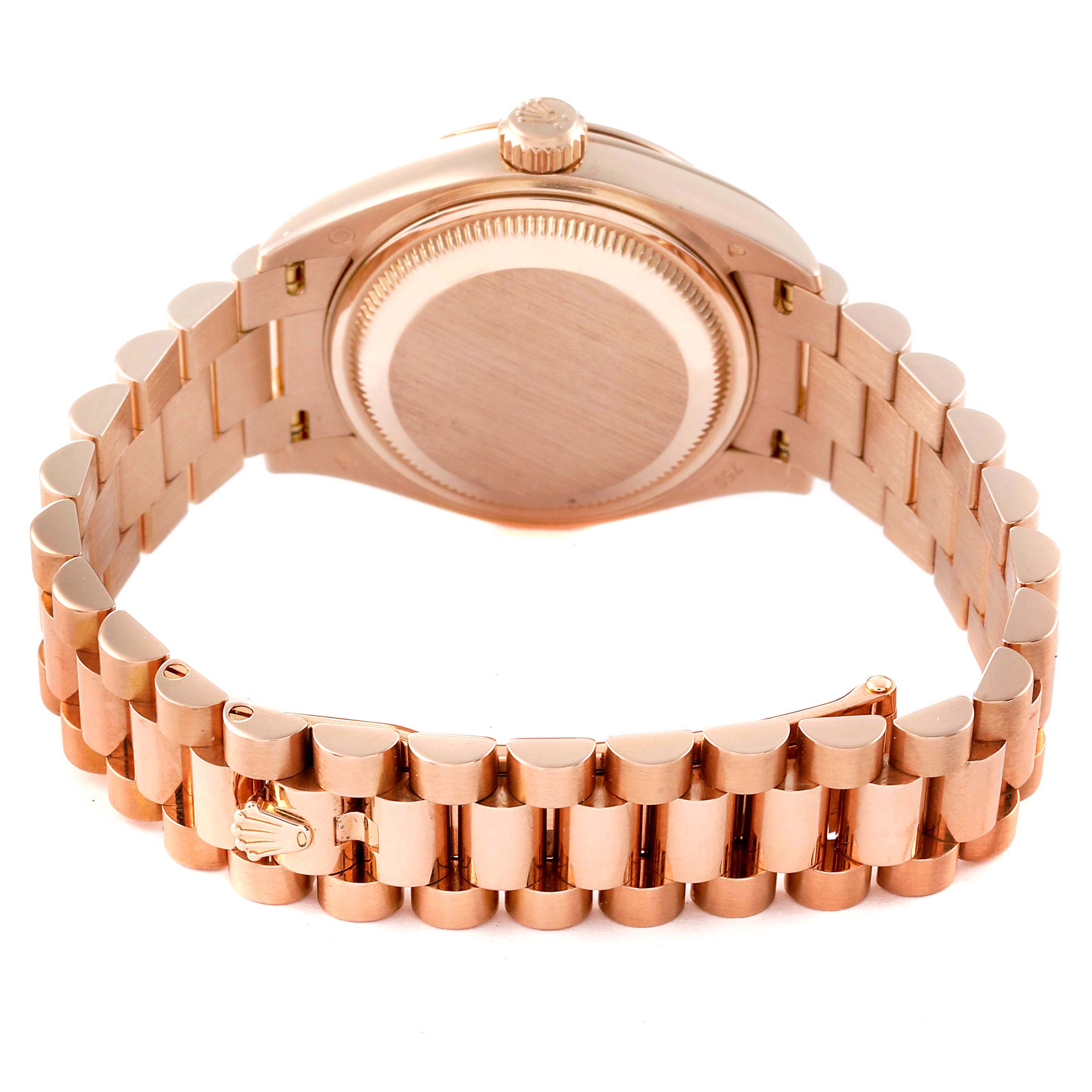 RLX Lady-Datejust 28mm 279175 Chocolate Diamond-Set Dial President Everose Gold