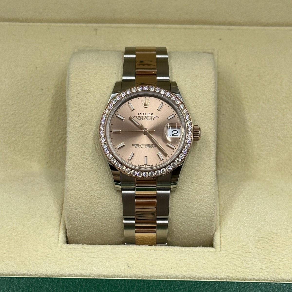 RLX Datejust m278381-0009/0010 Rose Dial Diamond-Set Bezel 31mm
