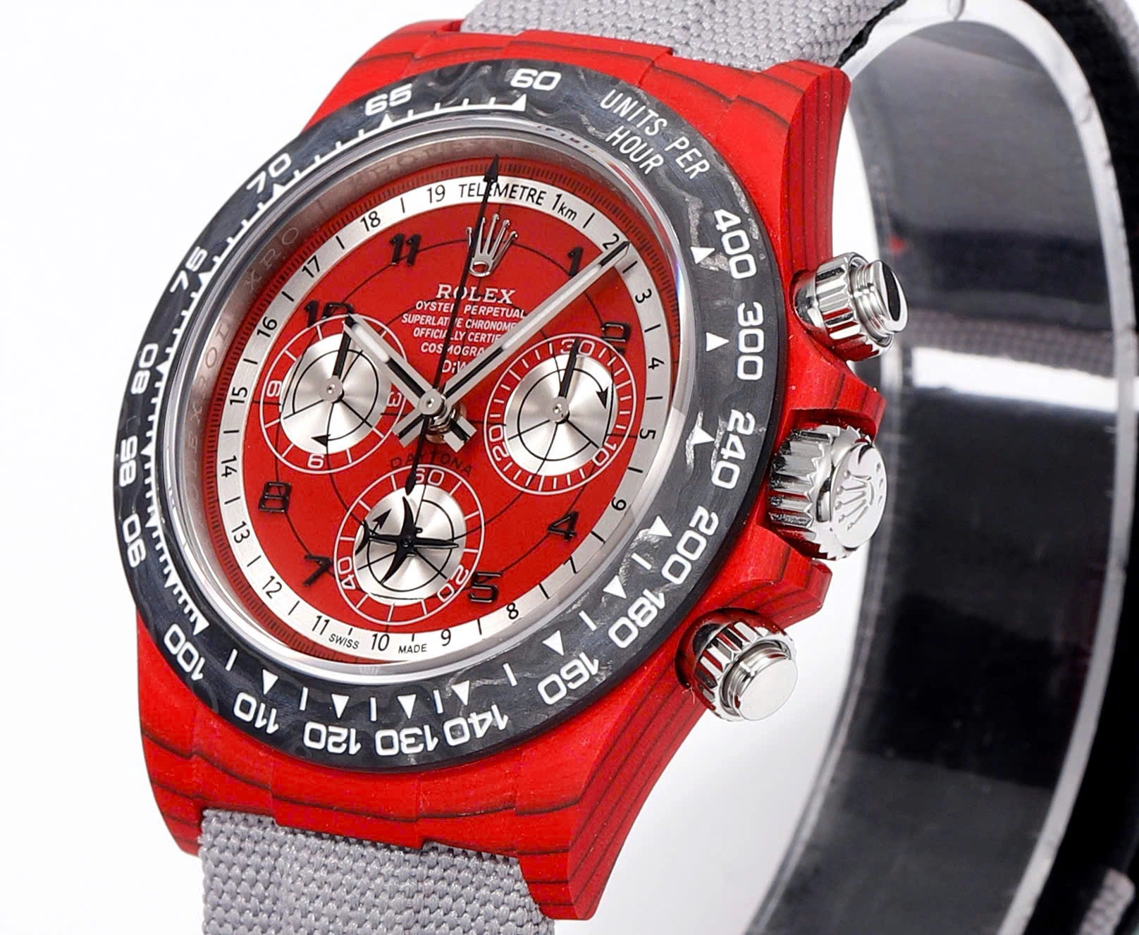 Rolex Cosmograph Daytona DIW Carbon AVIA Red 40mm Replica 1:1 – Top Quality Version