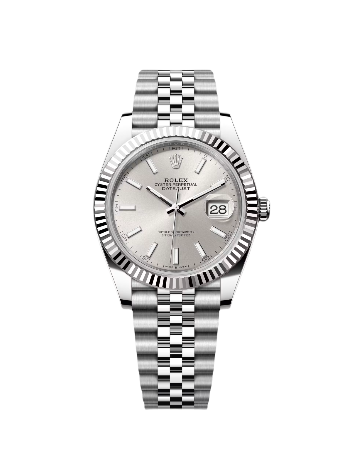 RLX  Datejust 41mm 126334 Silver Index Jubilee Stainless Steel Mens Watch