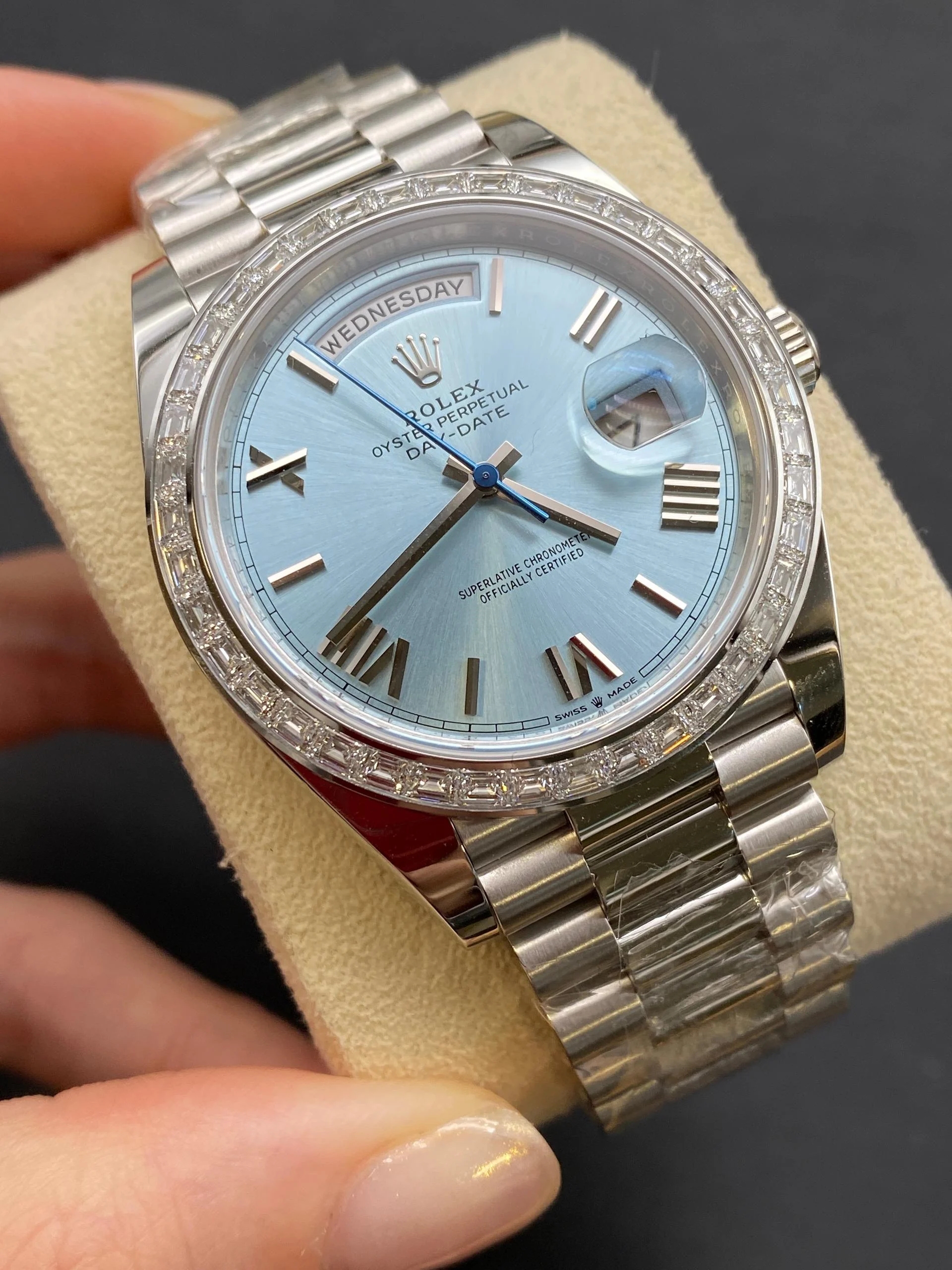 RLX Day-Date 40mm 228396TBR-0030 Ice Blue Roman Dial