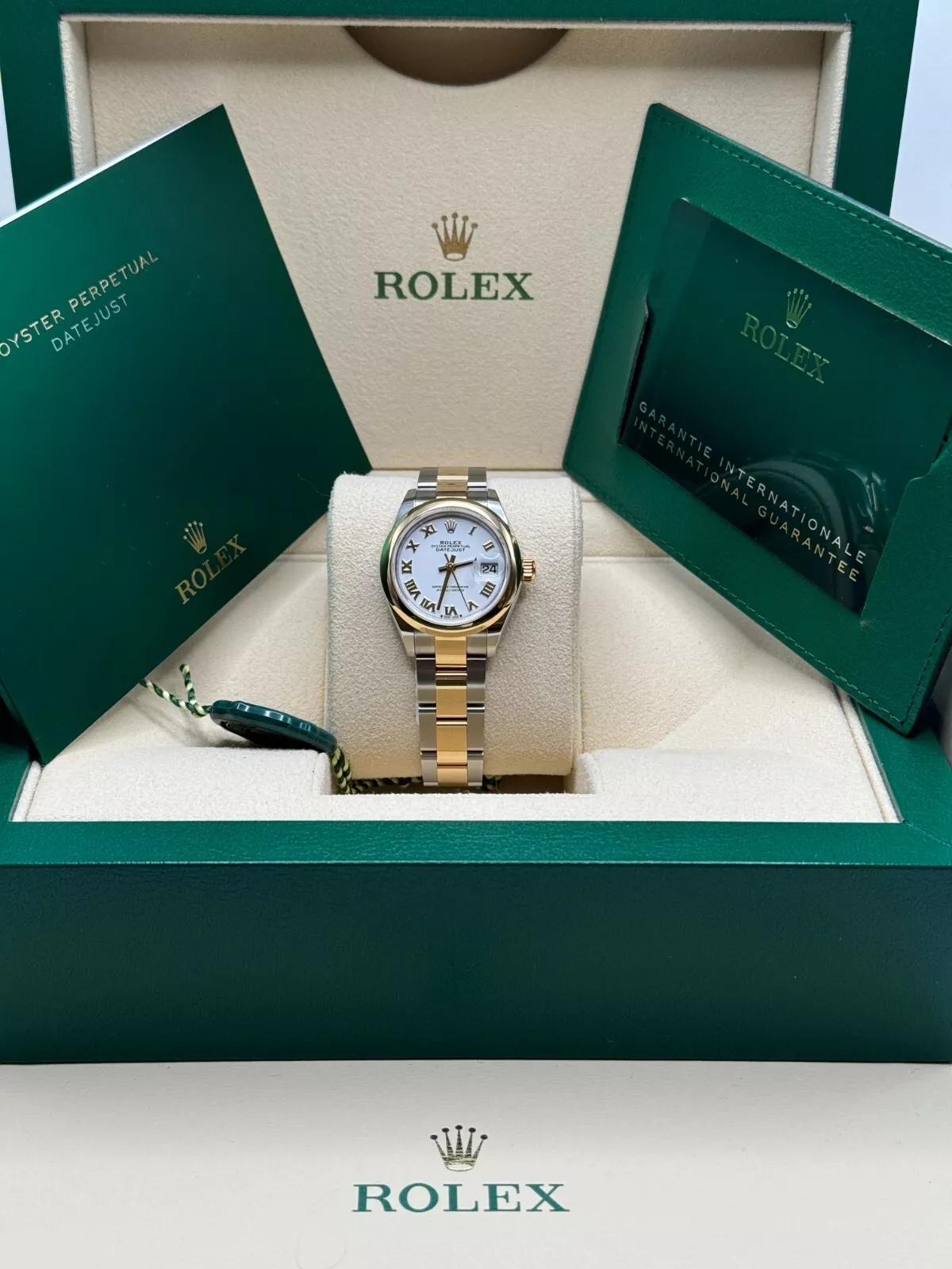 RLX Lady-Datejust 28mm  279163 White Roman Dial Oyster Bracelet