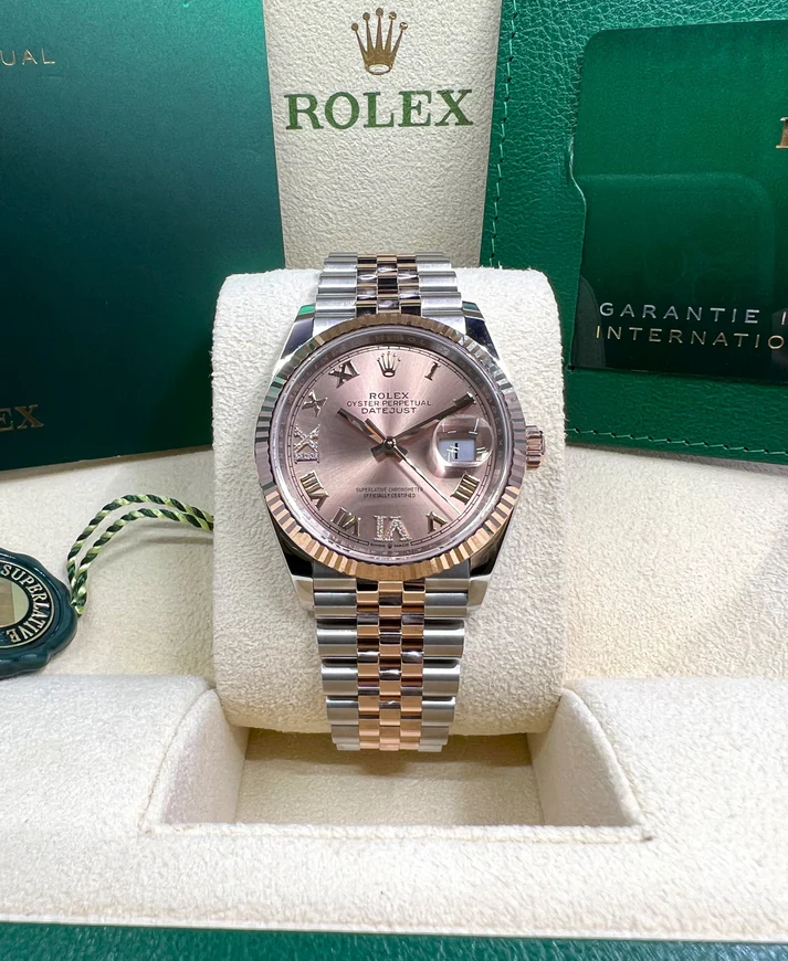 RLX  Datejust 36mm 126231 Rose Dial Oyster Bracelet
