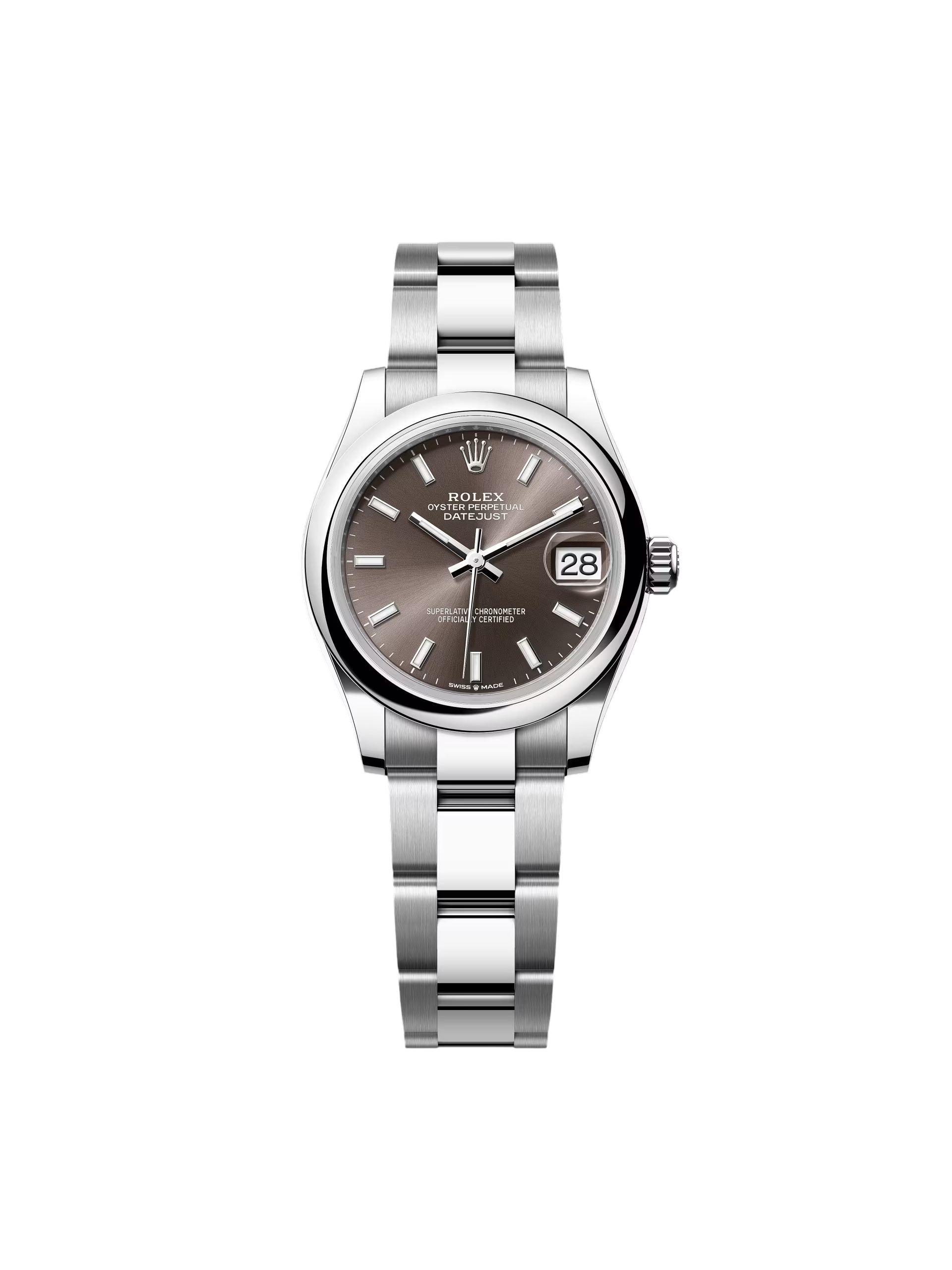 RLX Datejust m278240-0009/0010 31mm Dark Grey Domed Bezel Oyster Oystersteel