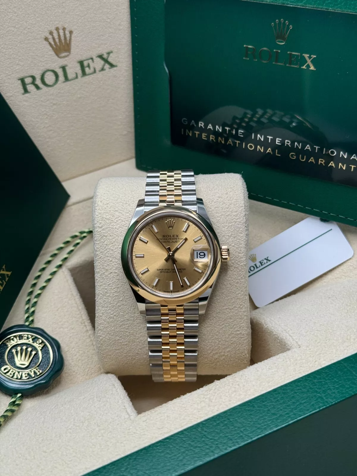 RLX Datejust m278243-0013/0014  31mm Champagne Dial Yellow Rolesor Oyster Watch