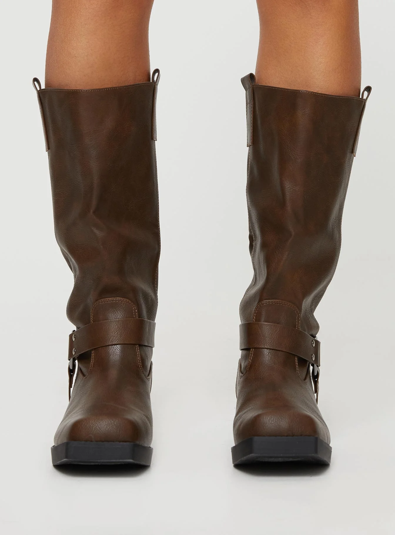 Wrecked Western Boots Brown