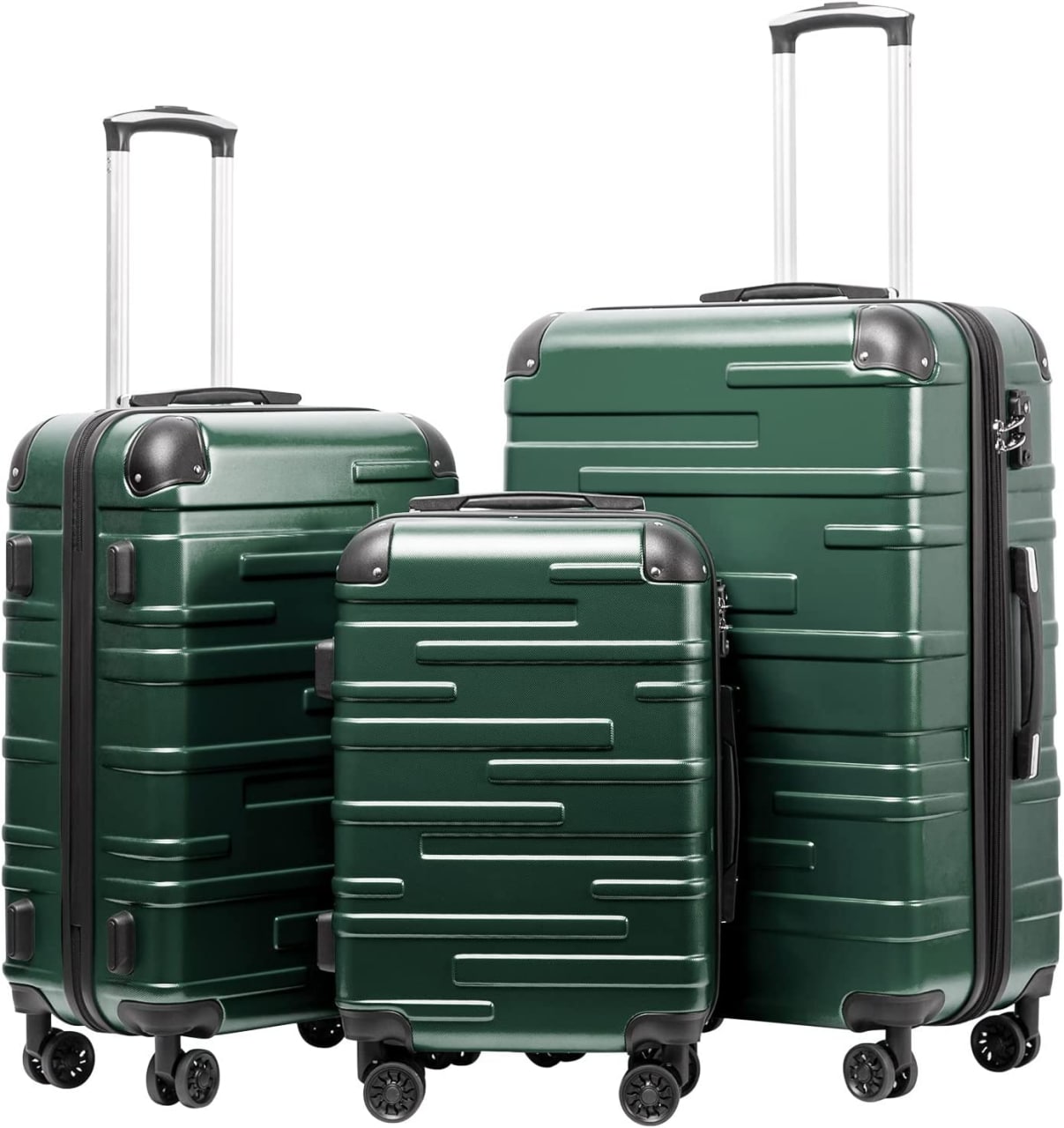 Coolife Luggage Expandable Suitcase 3 Piece Set with TSA Lock Spinner 20in24in28in