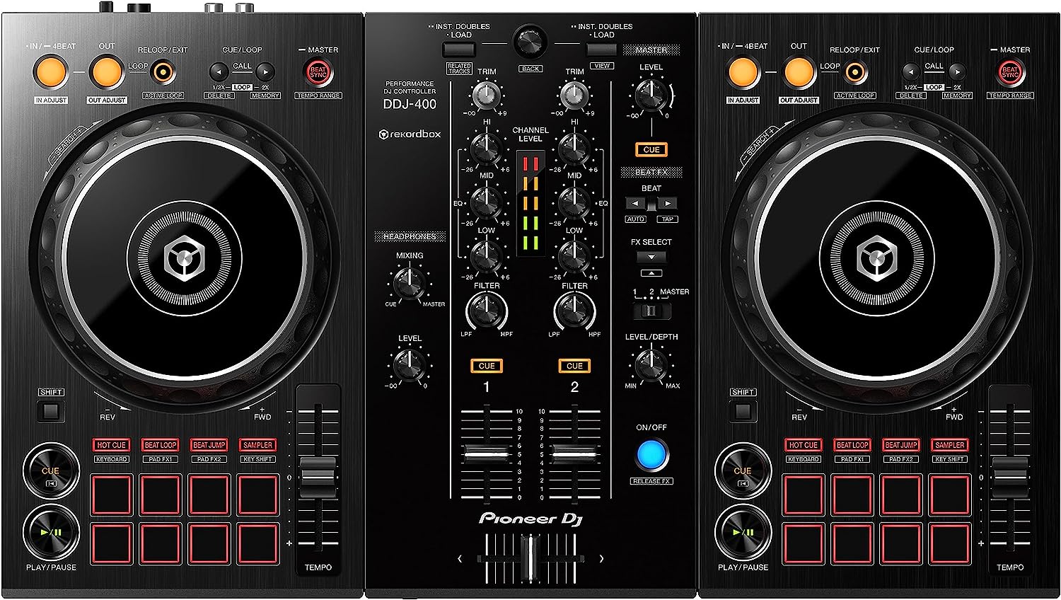Pioneer DJ DDJ-400 2-Deck Rekordbox DJ Controller-Discount