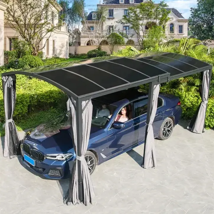 2.9x5.45meter Outdoor awning sliding retractable aluminum PC board