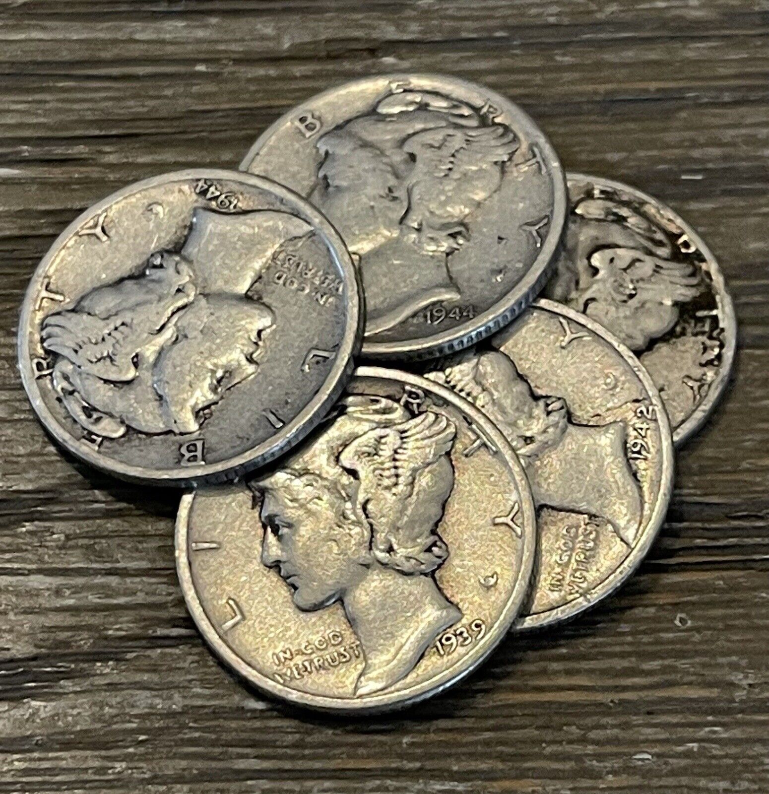 🔥Limited Offer🤩1916-1945 10 Cent Mercury Silver 30pc