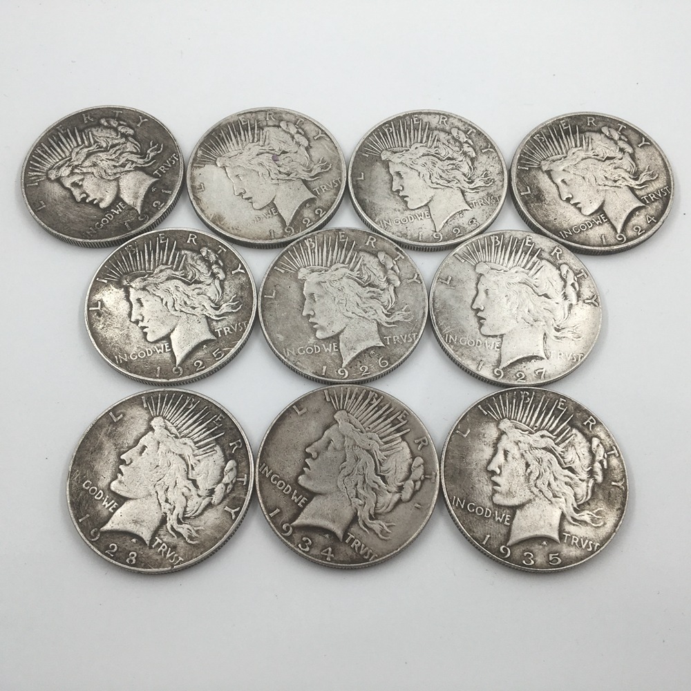 😱Hurry!!!Sold out soon!💴The Complete Collection of Peace Silver Dollar【1921~1935】12Pcs