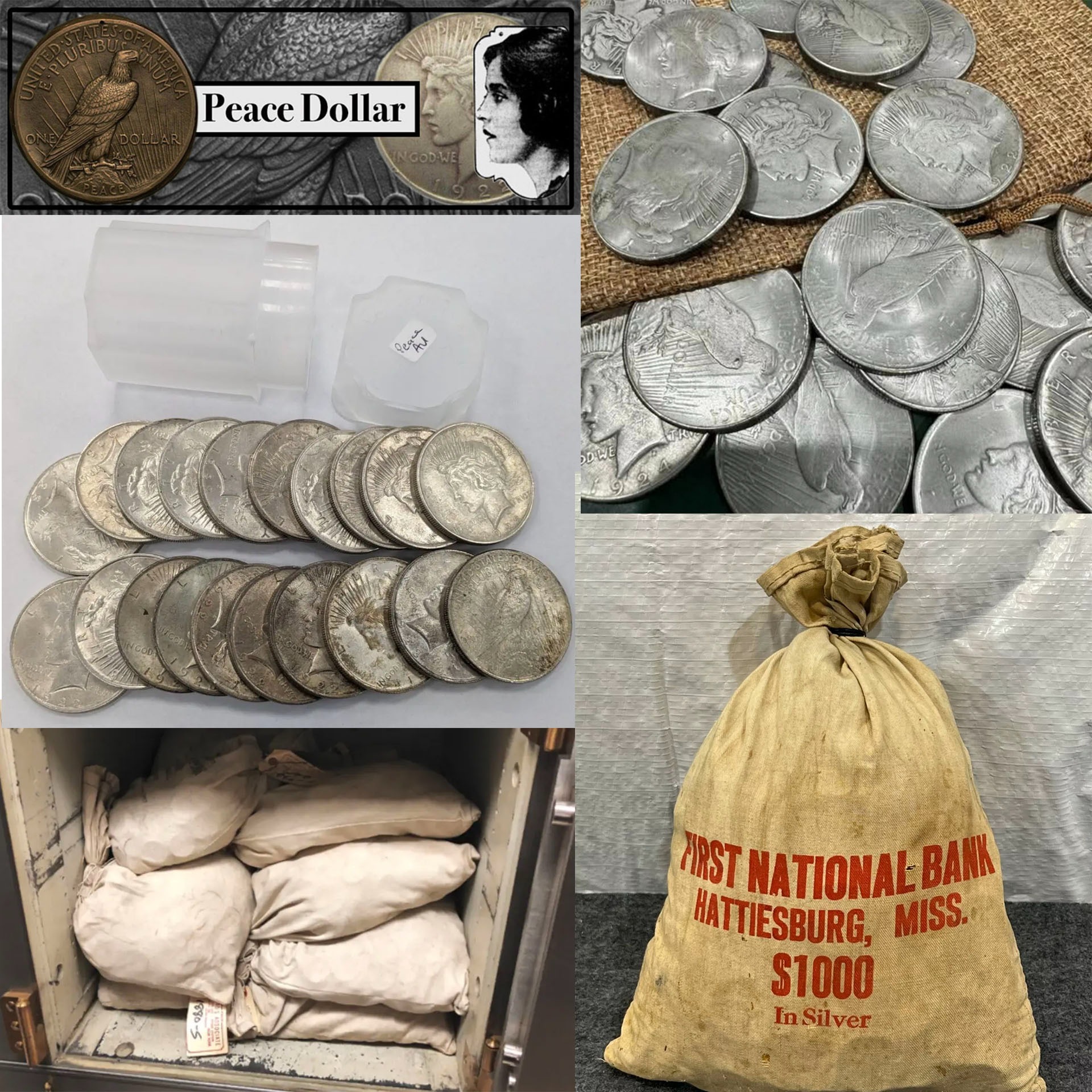 😱Hurry!!!Sold out soon!💴The Complete Collection of Peace Silver Dollar【1921~1935】12Pcs