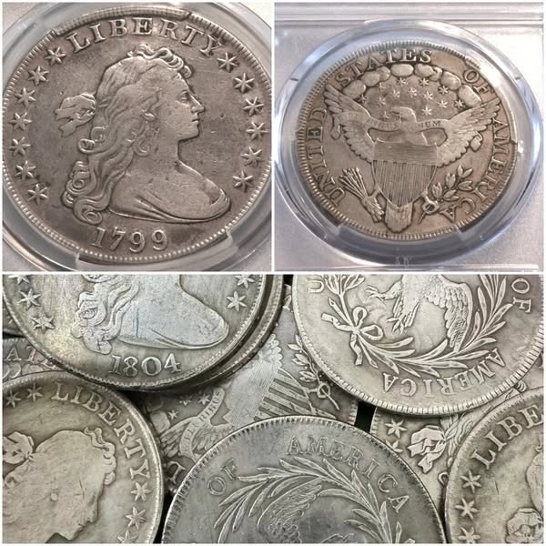 🔥 Limited Stock 🪙The Complete Set Of 1794-1804 Liberty Flowing Hair Silver Dollar(11Pcs)