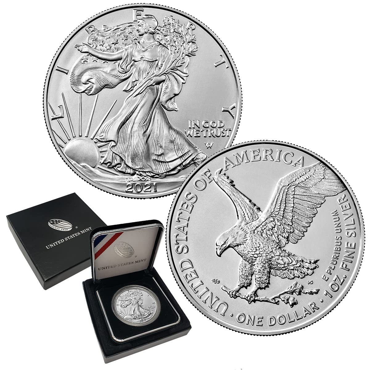 2021 1 oz American Silver Eagle BU (Today is only USD19.99)