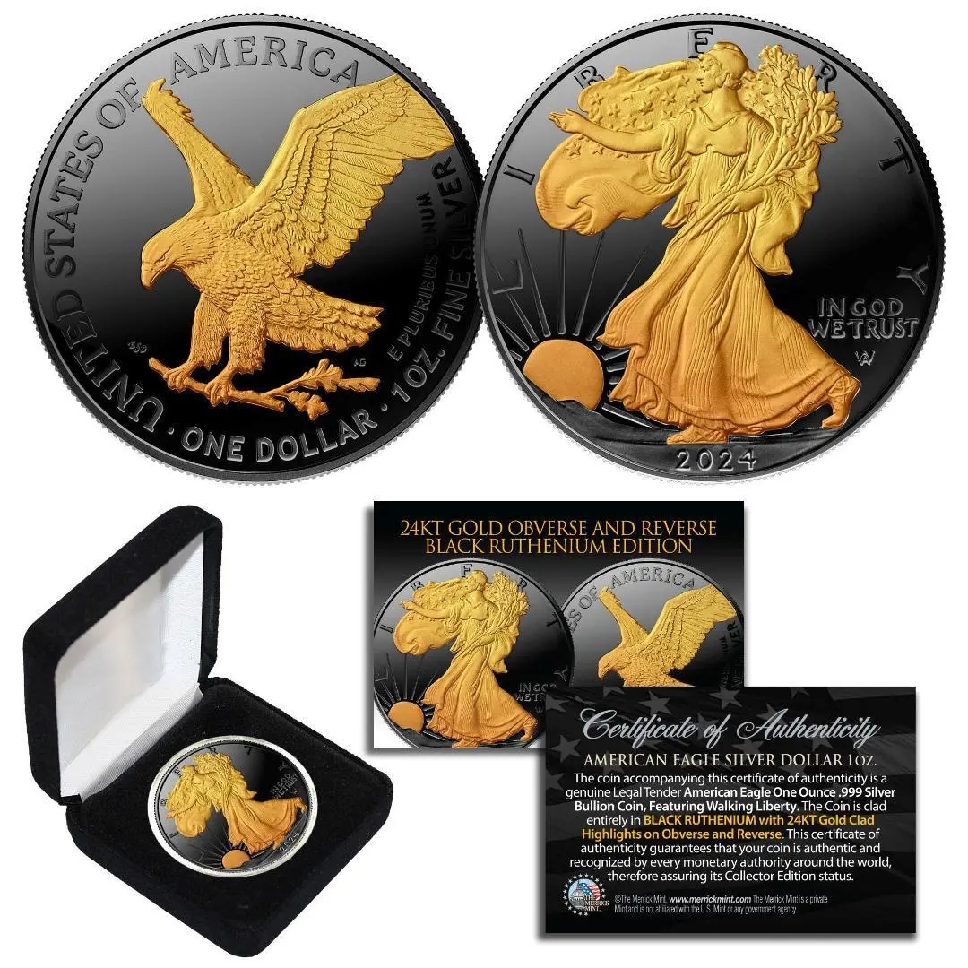 2024 Silver American Eagle Coin with Deluxe Box—1 Troy Oz
