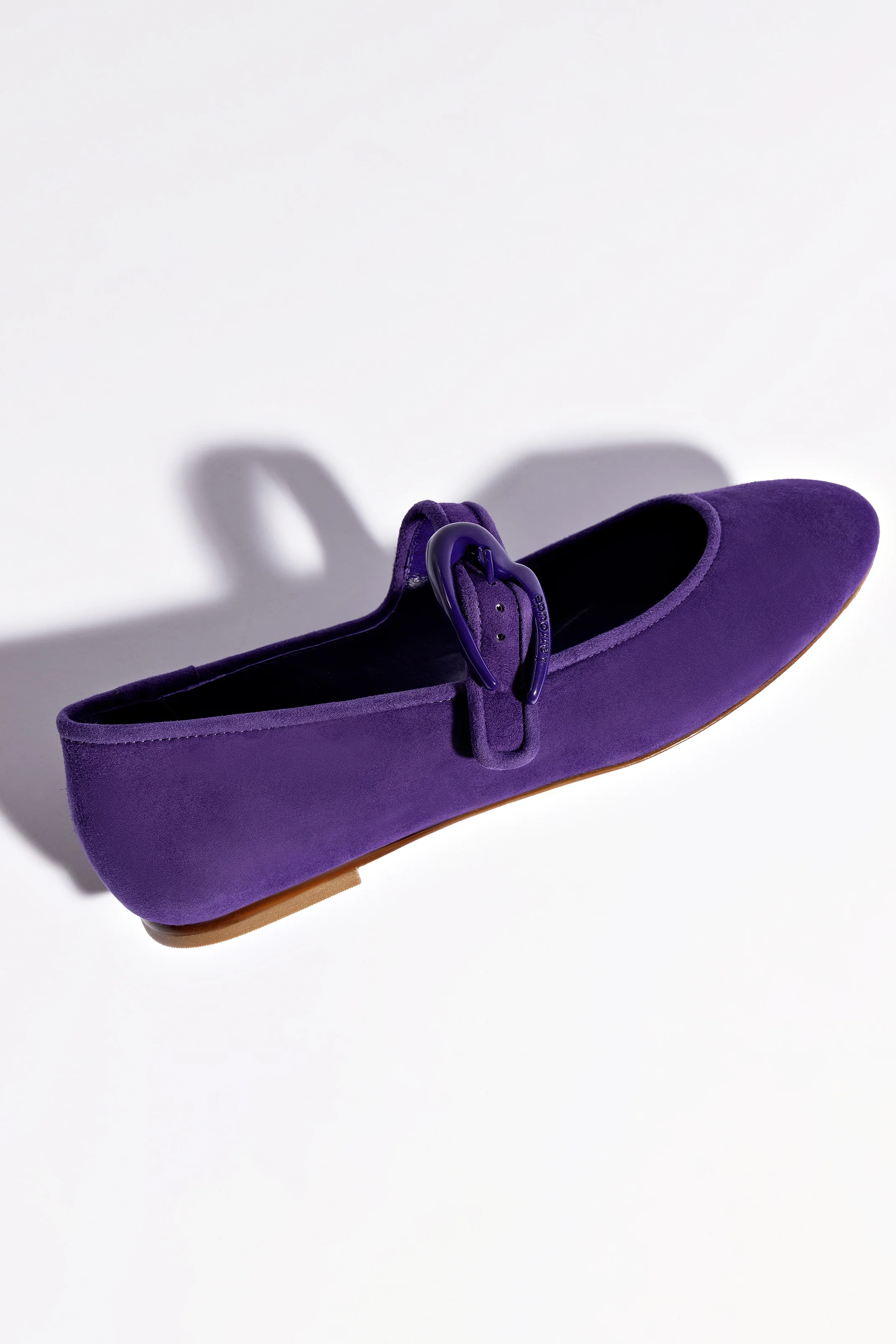 Verona Ballet Flat In Eggplant Suede