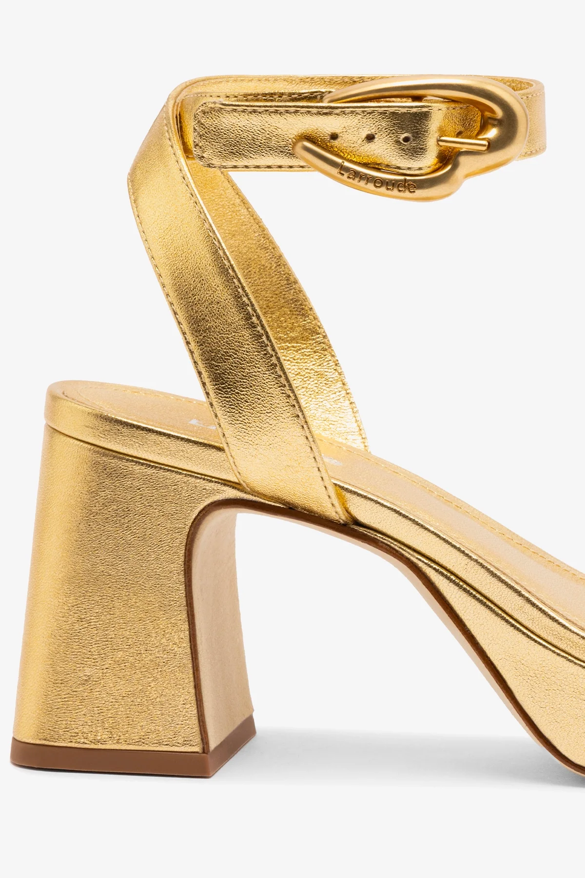 Dolly Verona Low Sandal In Gold Metallic Leather